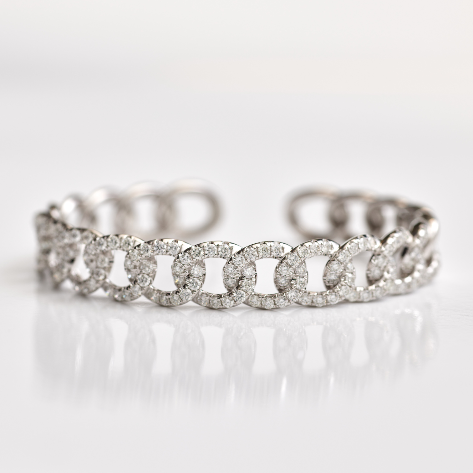 Curb Link Diamond Cuff