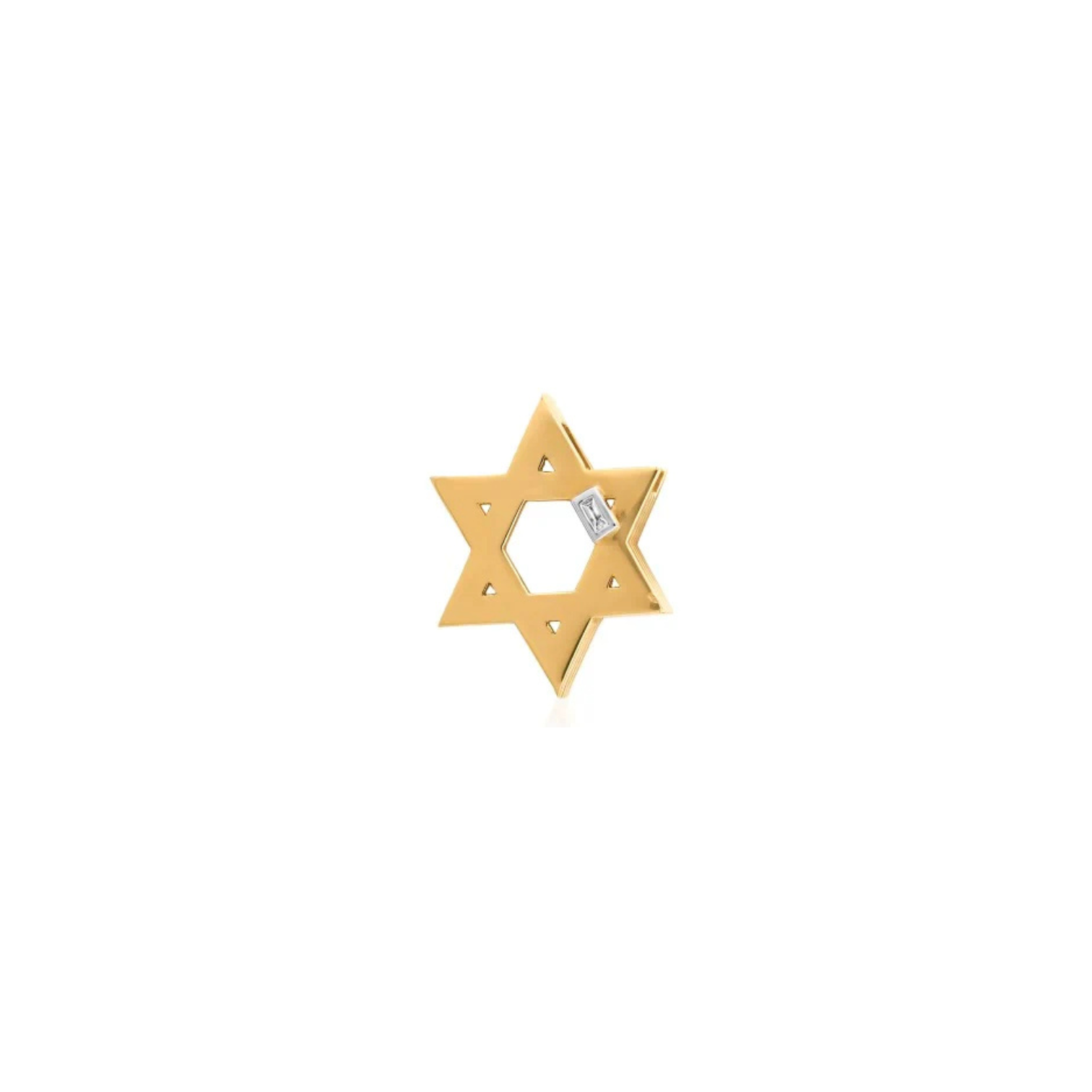 Star of David Ribbed Pendant