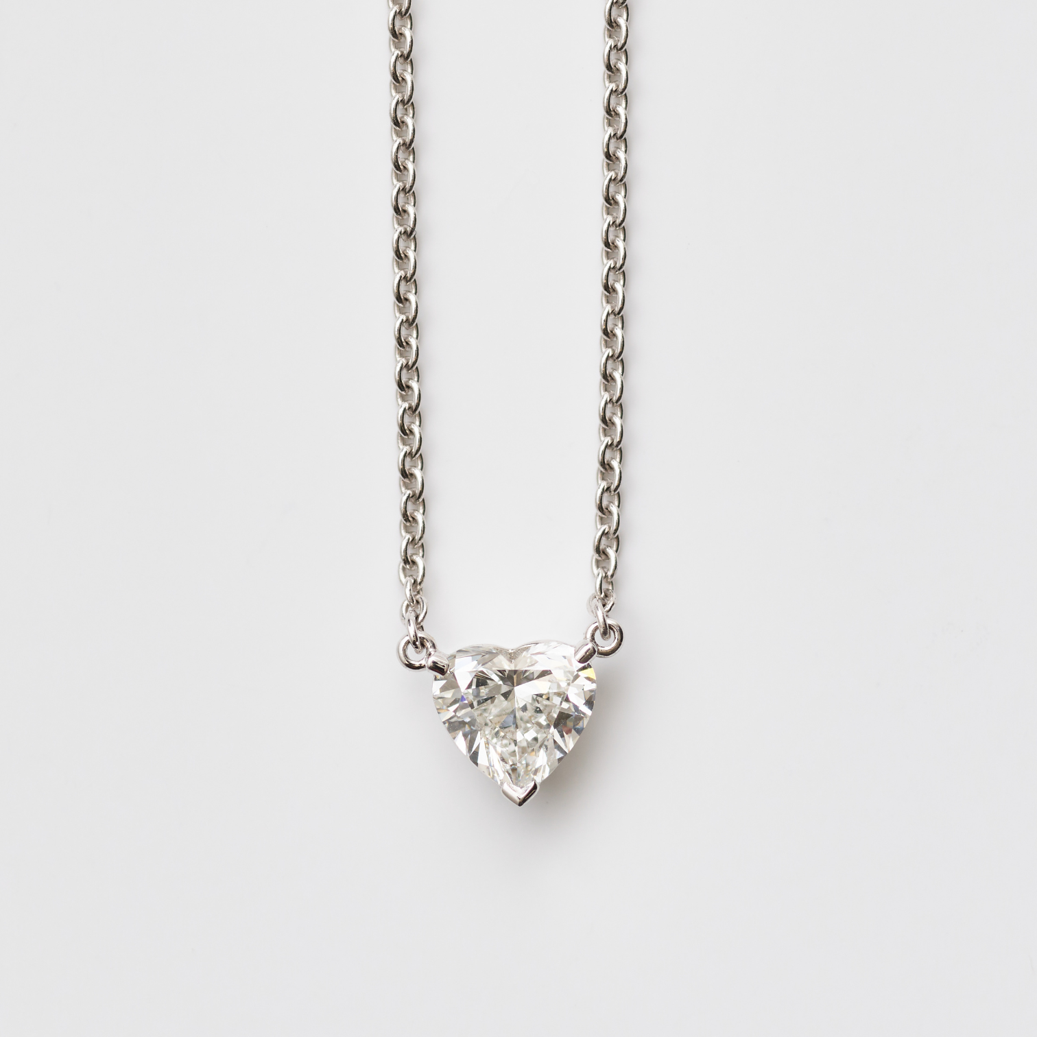 Mini-Heart Solitaire Necklace