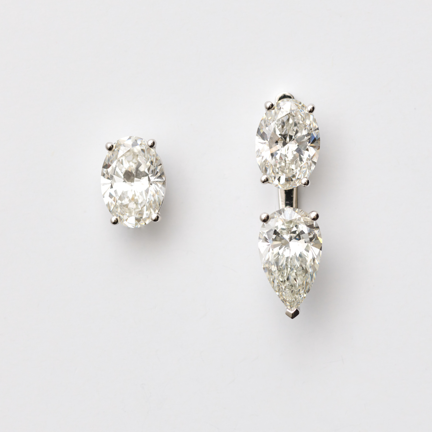 Oval & Pear Lab Diamond Studs