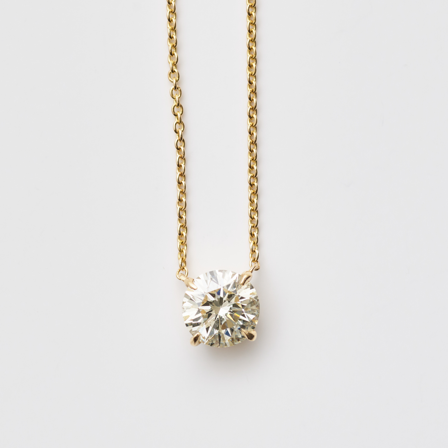 Round-Brilliant Solitaire Necklace