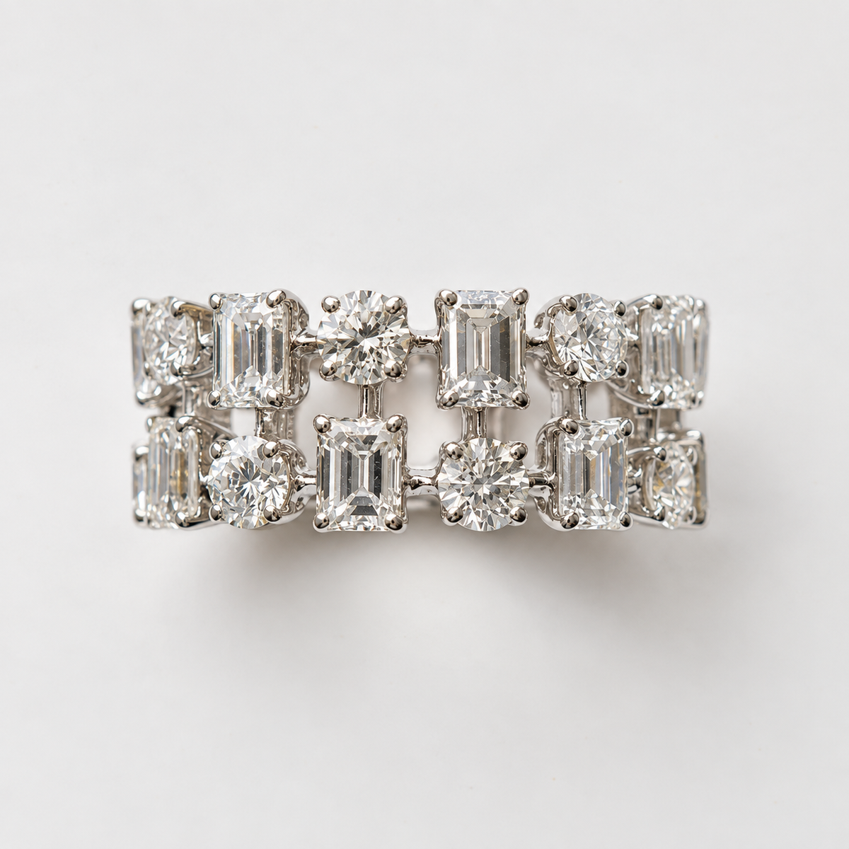 Floating Diamond Double Band