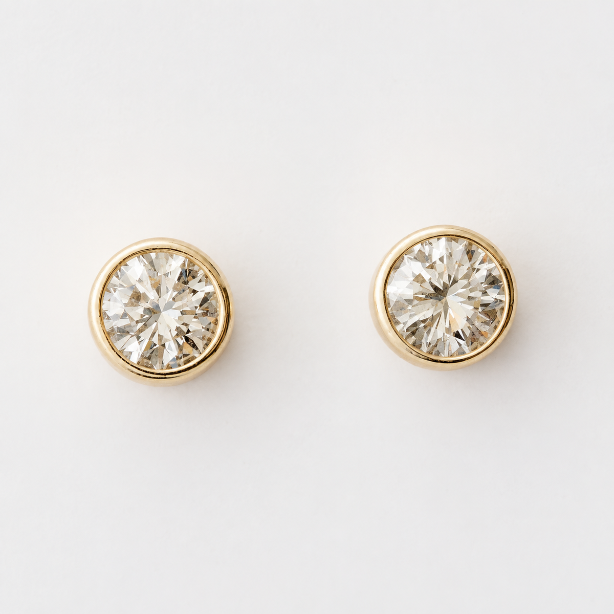 Bezel Diamond Studs