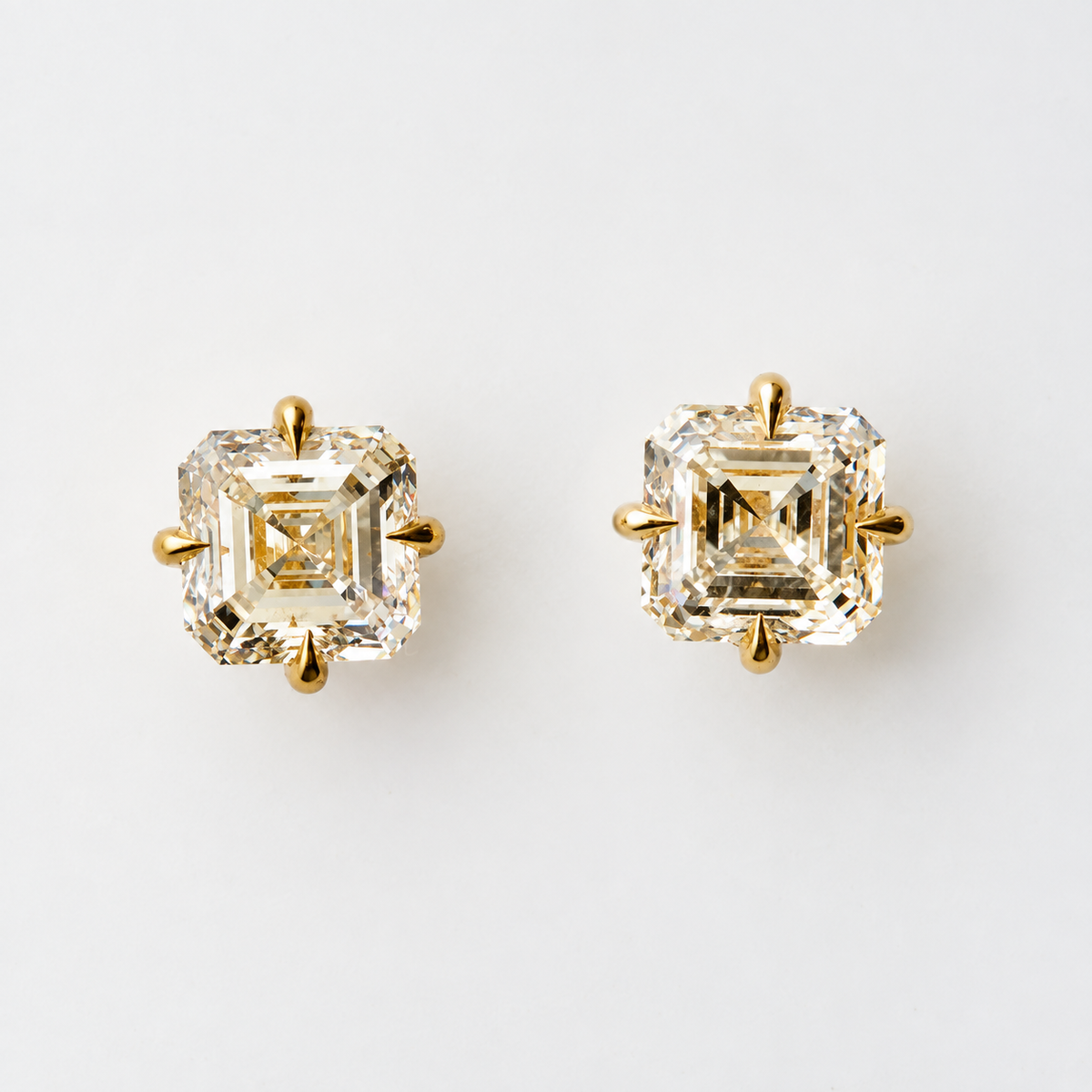 Compass Set Asscher Studs