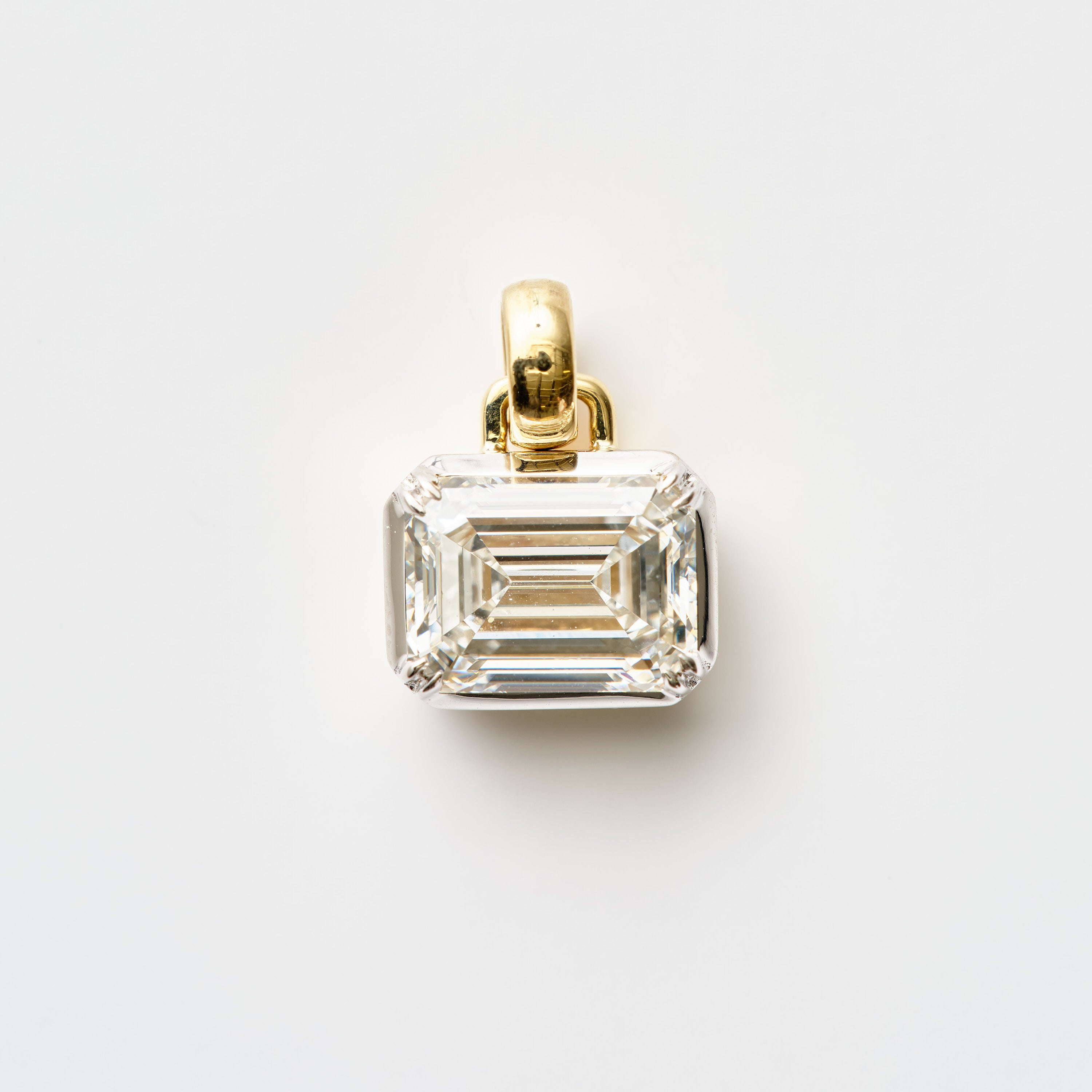 East-West Emerald Lab Diamond Medallion