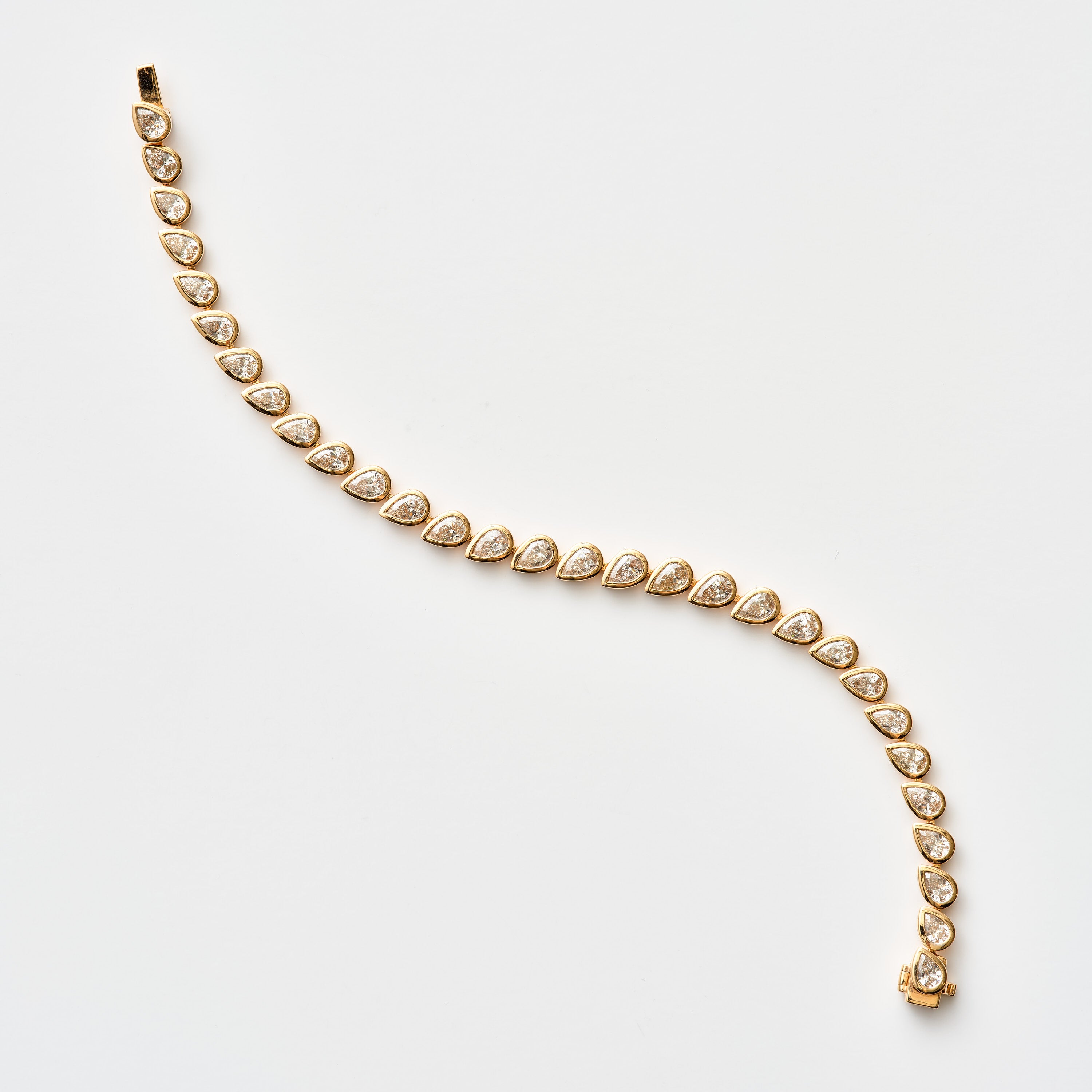 Pear Diamond Bezel Bracelet