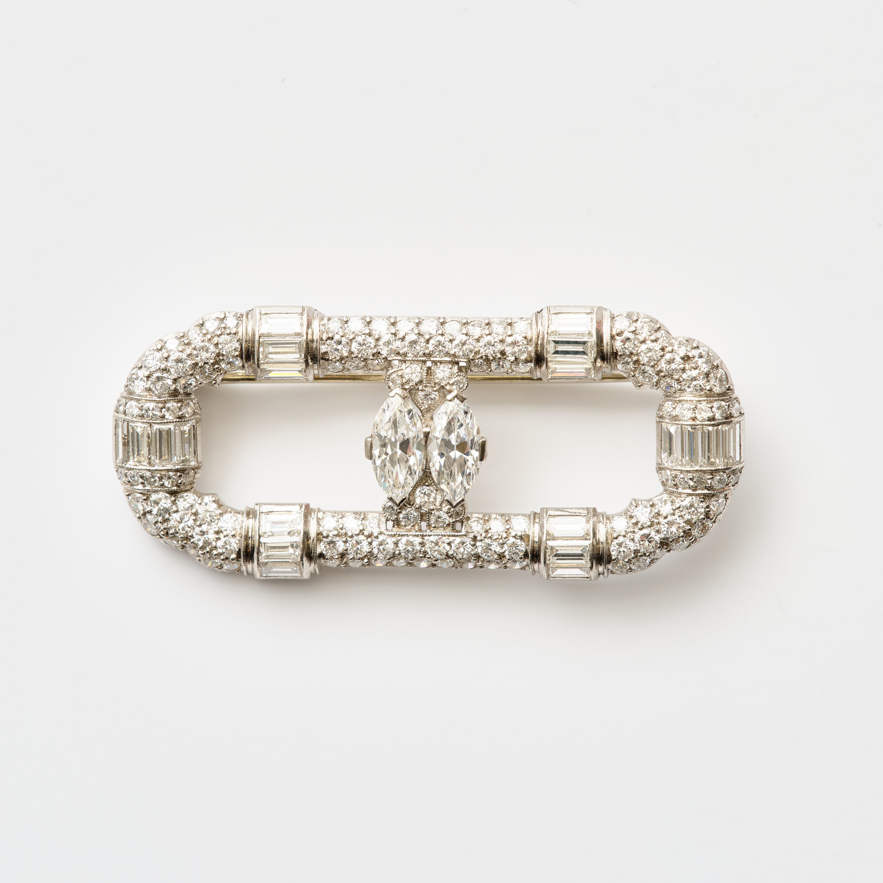 Antique Diamond Buckle Brooch