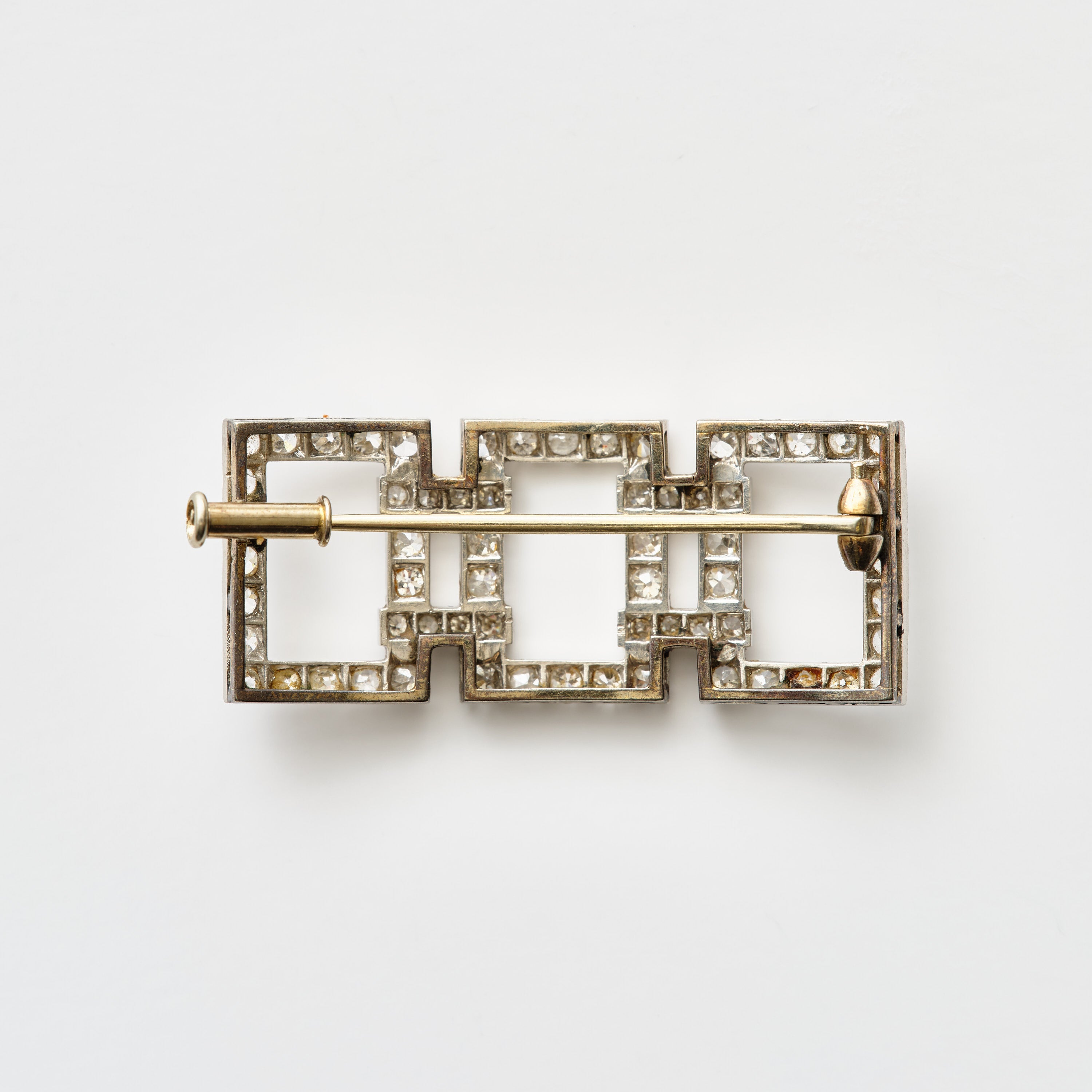 Antique Diamond Panelled Brooch