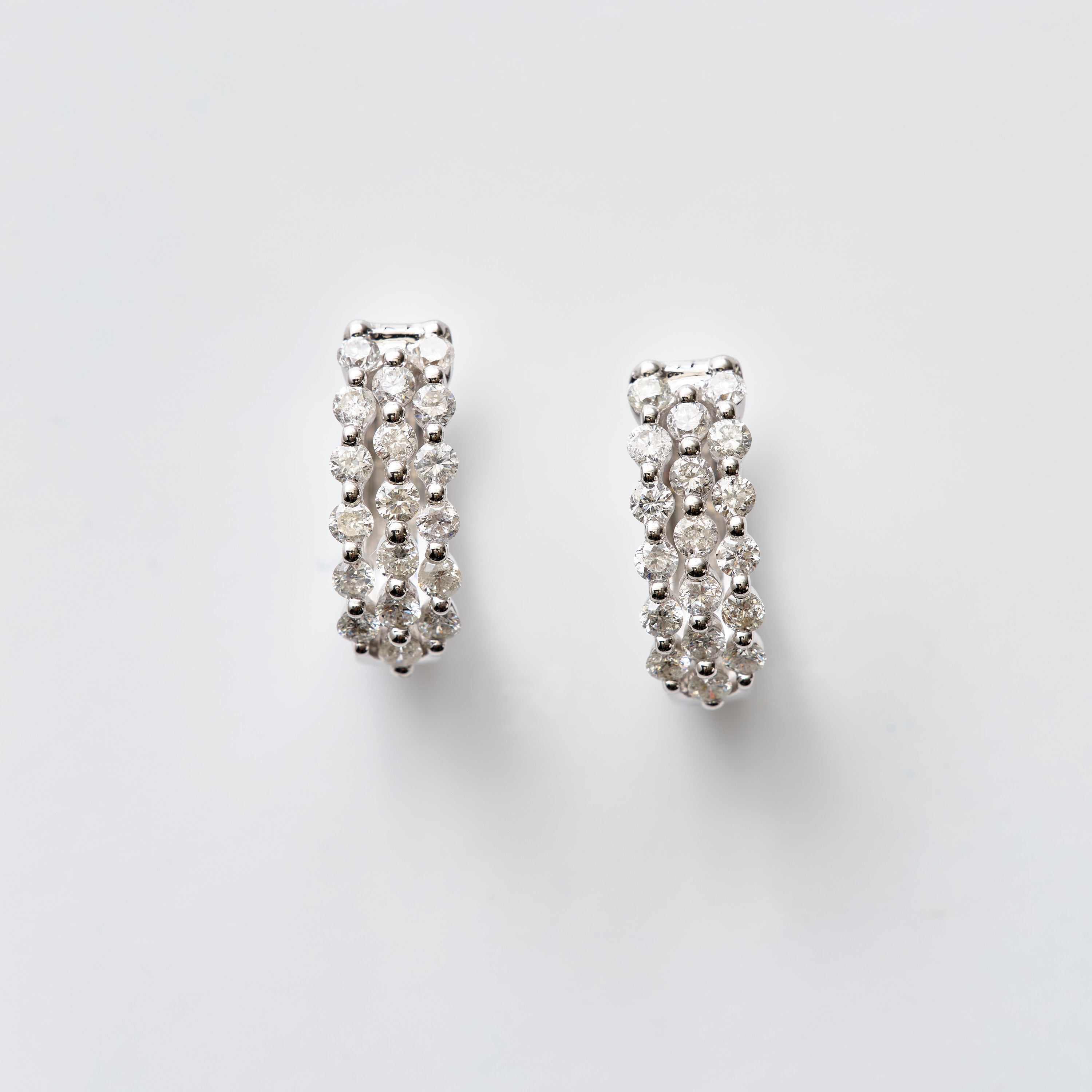 Beaded Diamond Huggies
