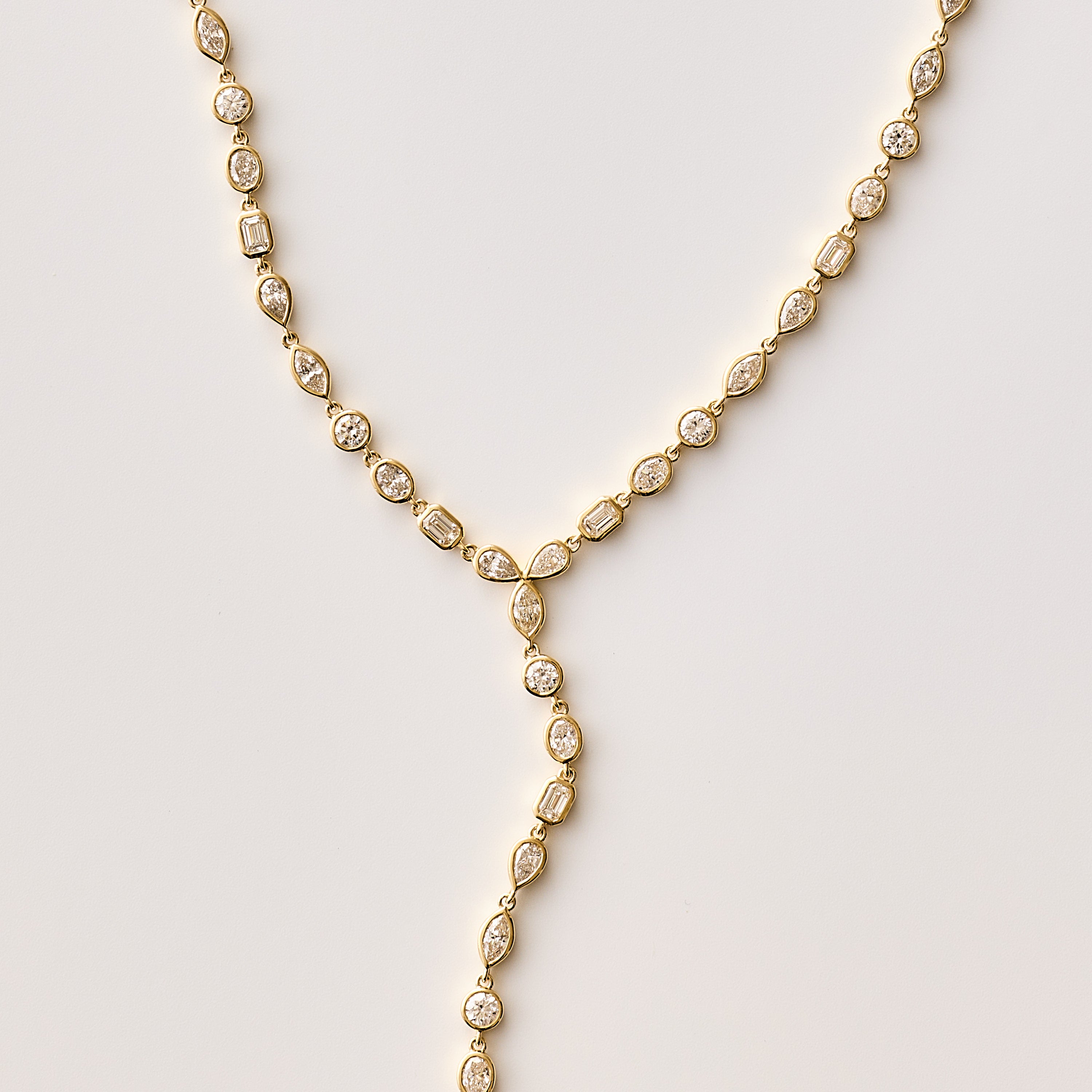 Mixed Shape Lab Diamond Lariat