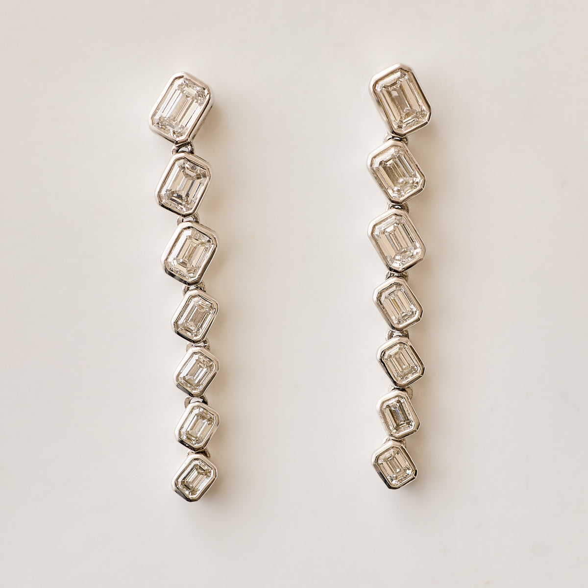 Emerald Diamond Bezel Drops