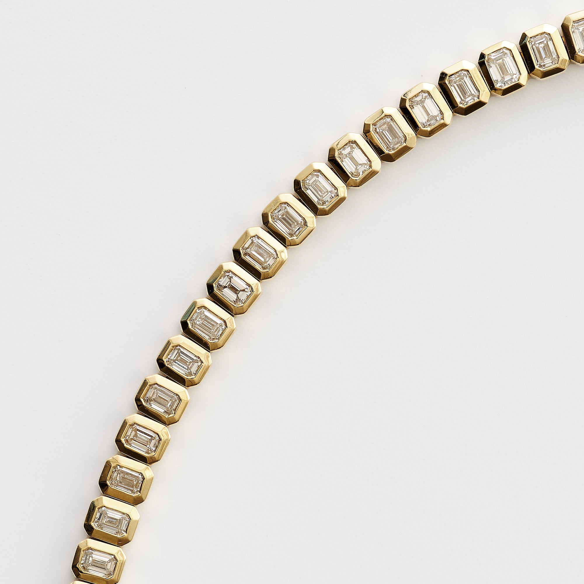 Emerald Diamond Bezel Tennis Bracelet