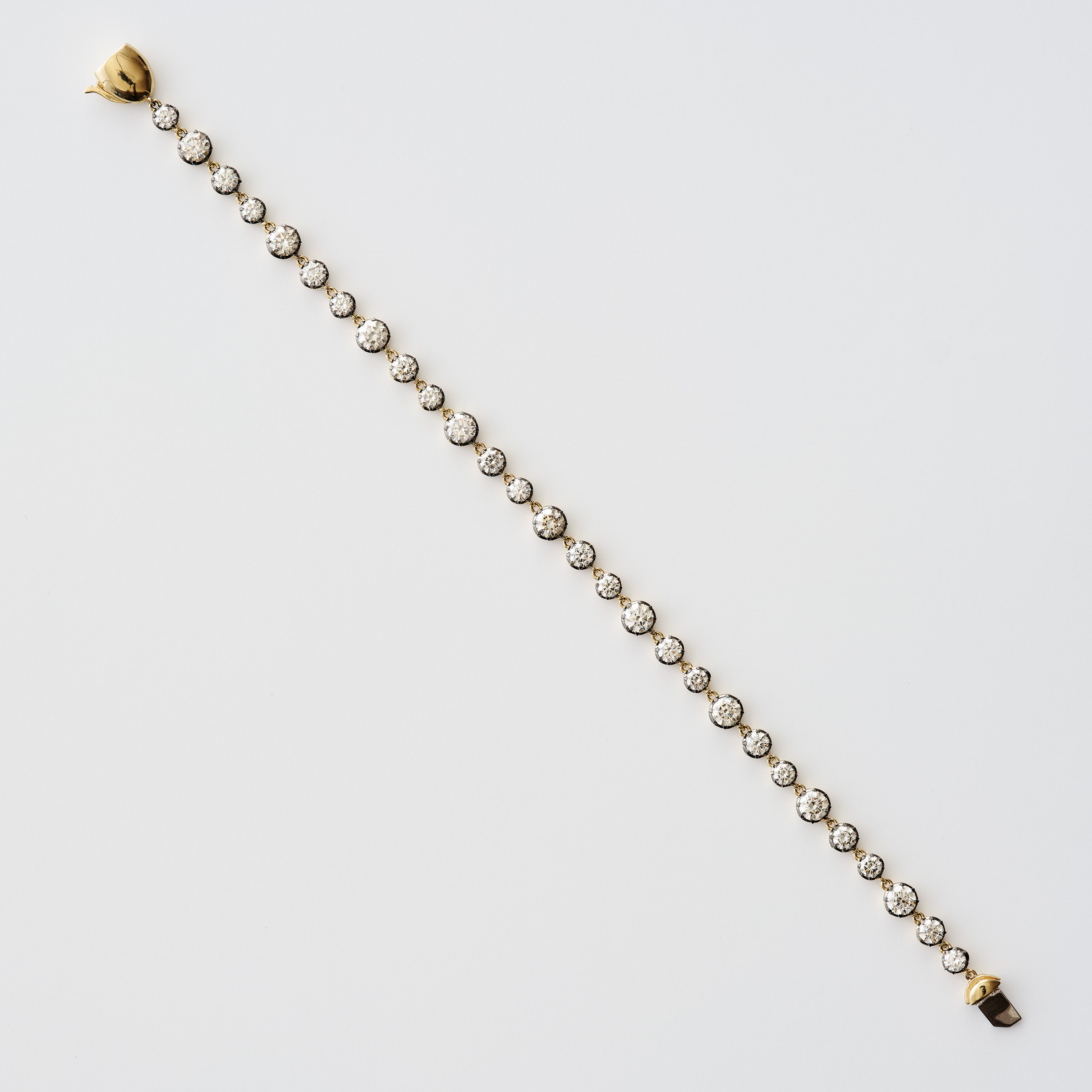 Collet-Set Diamond Bracelet
