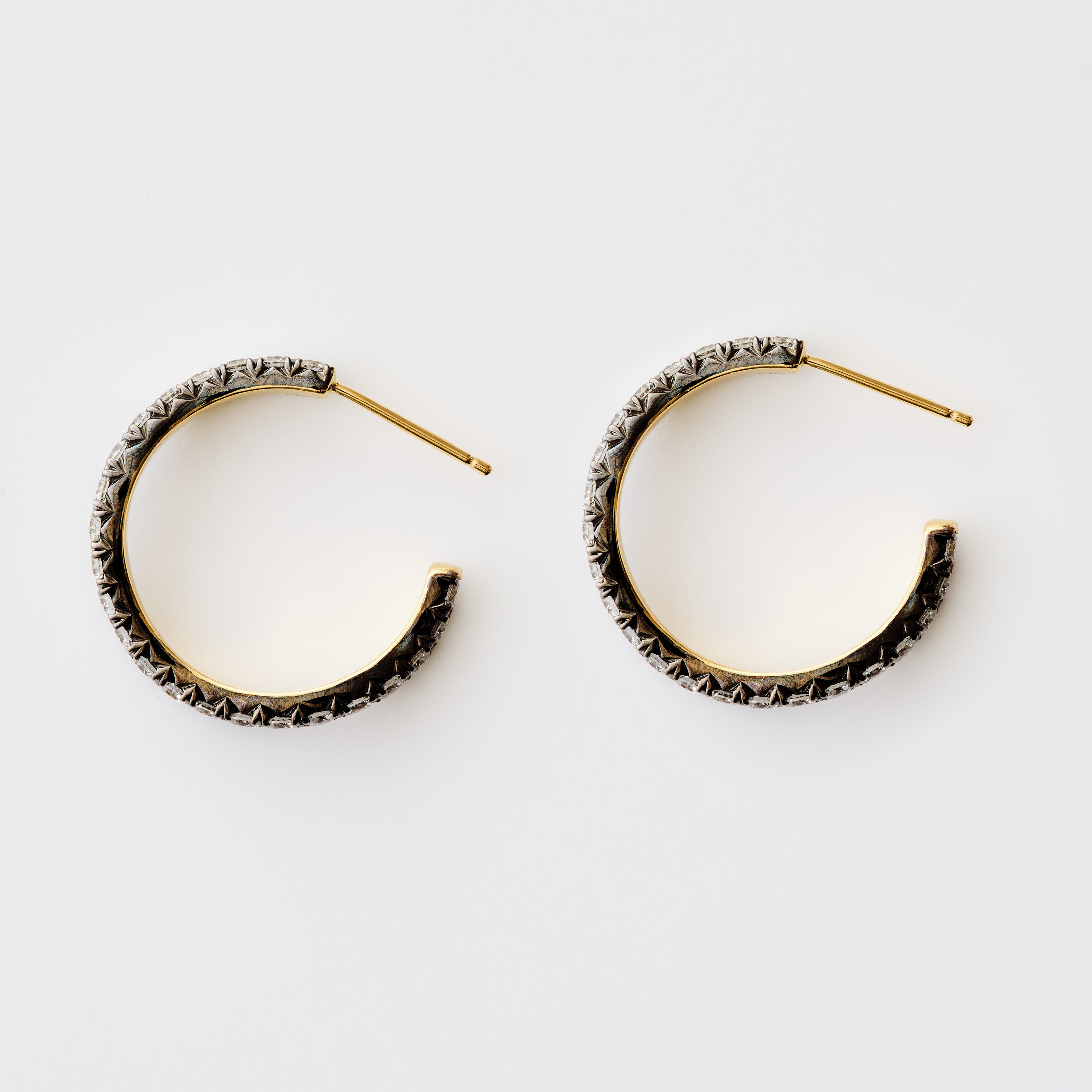 Diamond Wave Hoops
