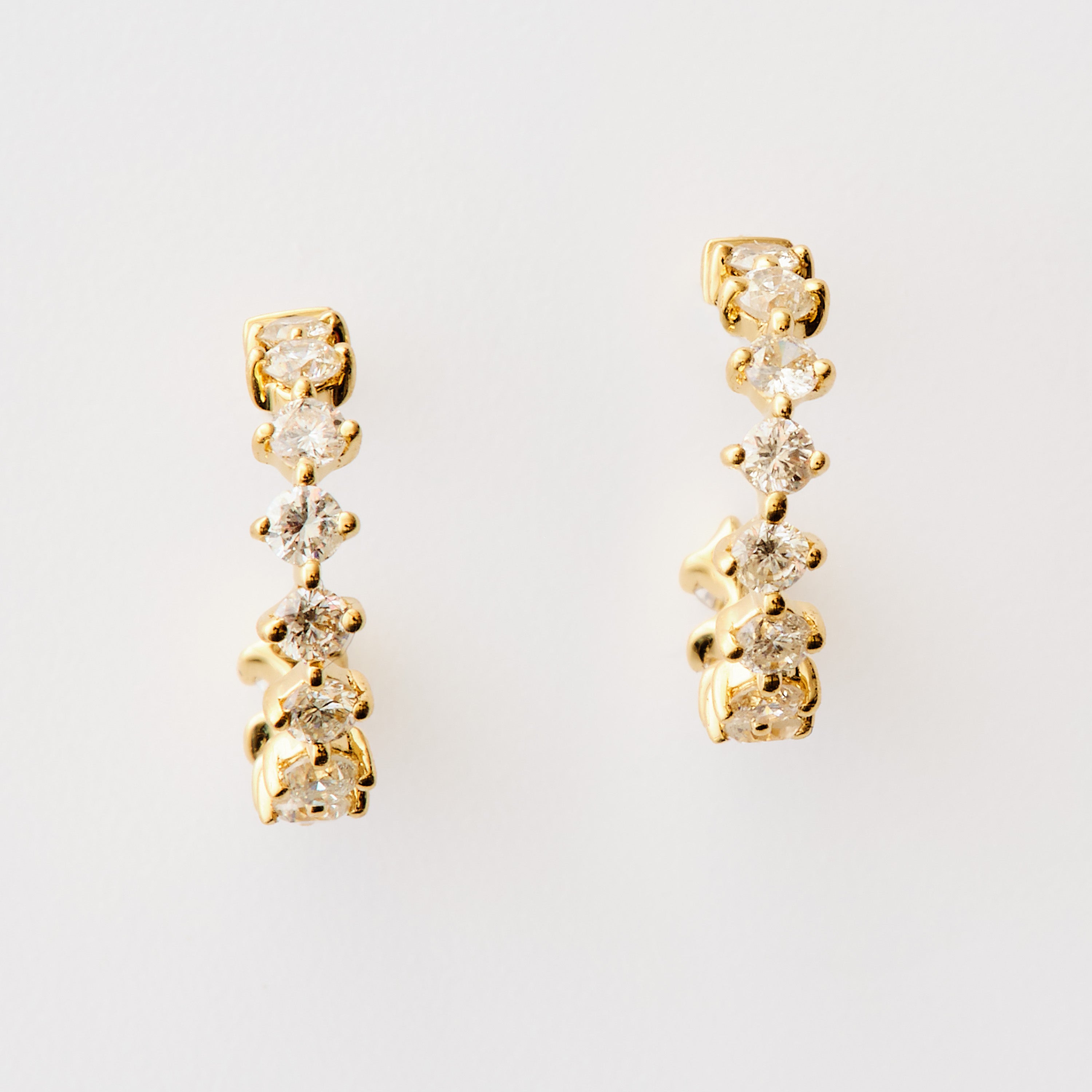 Compass Set Mini Diamond Hoops