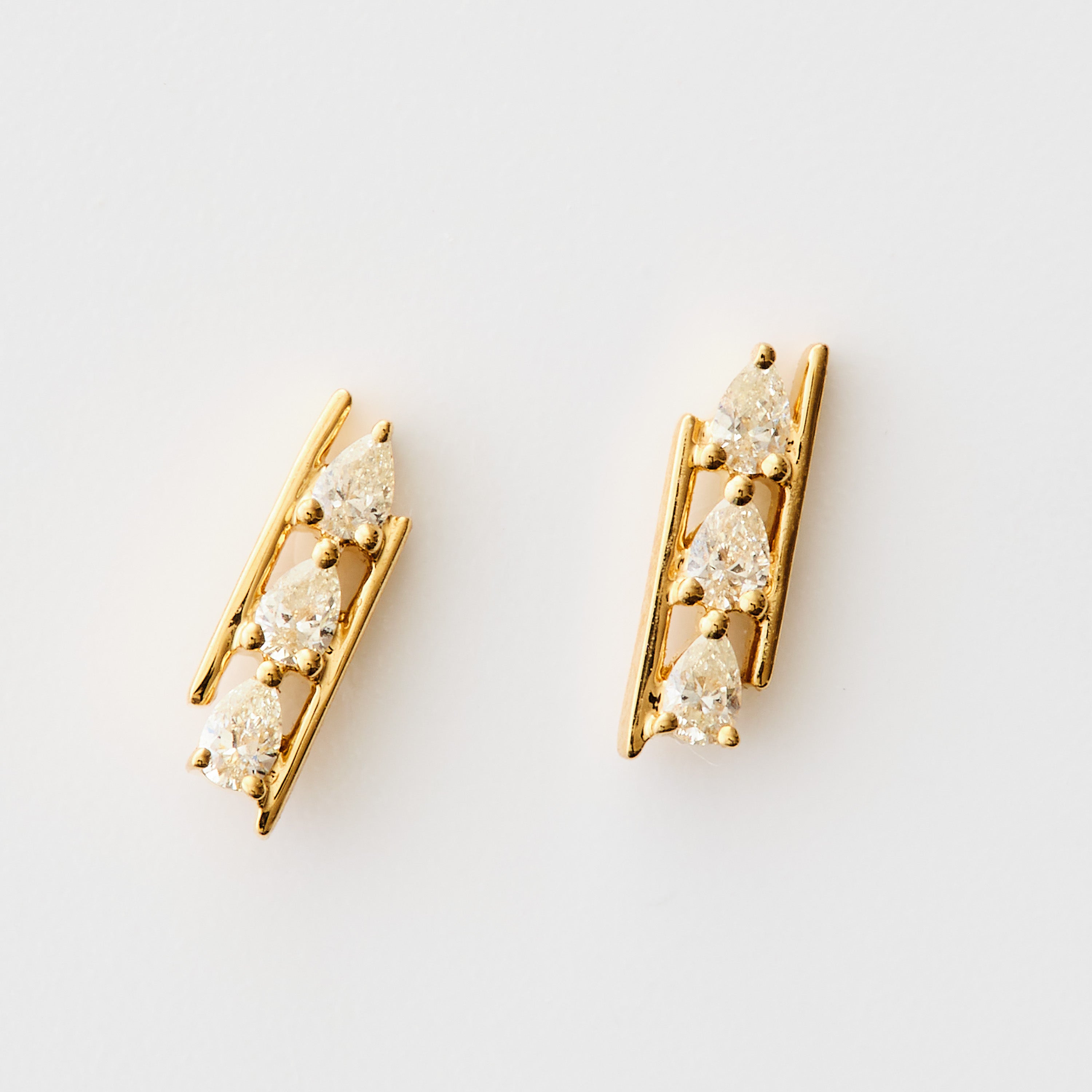 Triple Pear Mini Stud