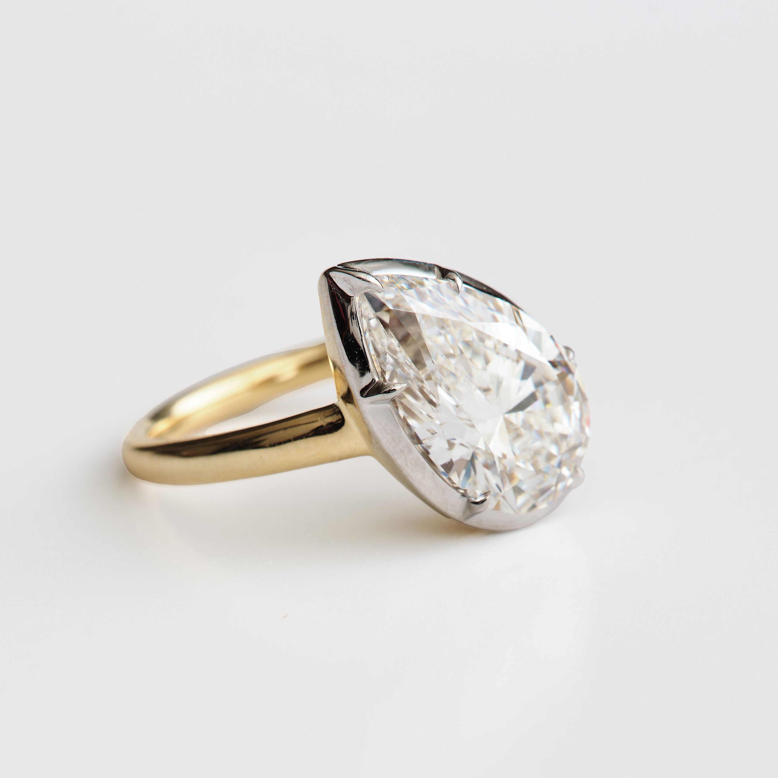 Collet-Set Engagement Ring