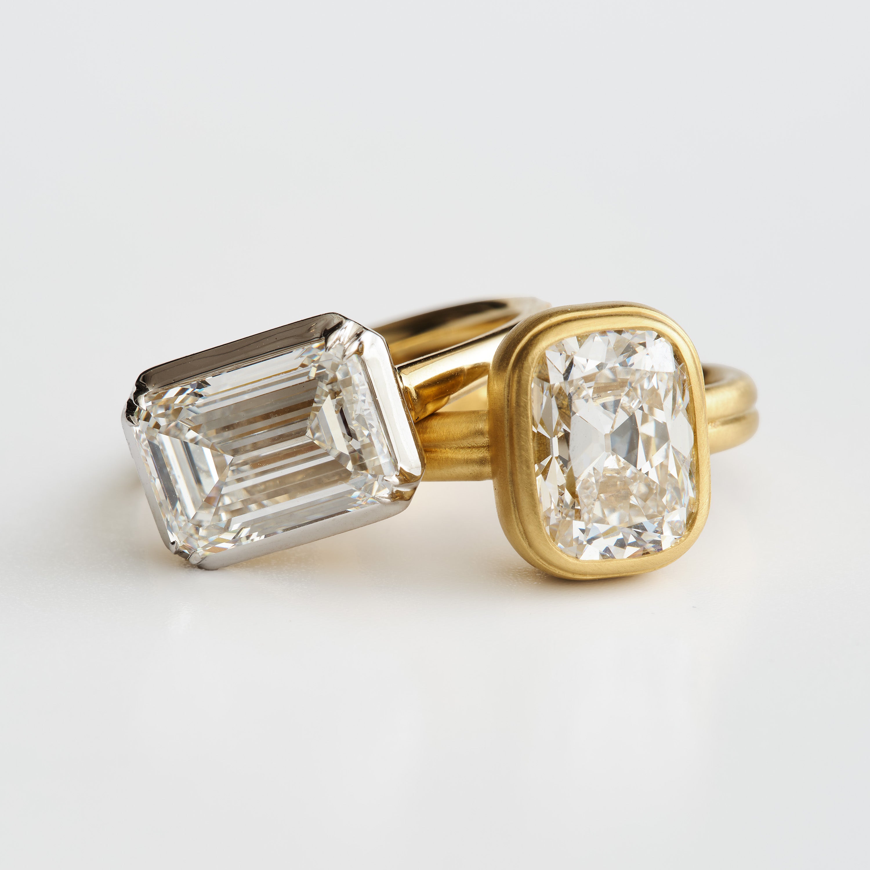 Collet-Set Engagement Ring