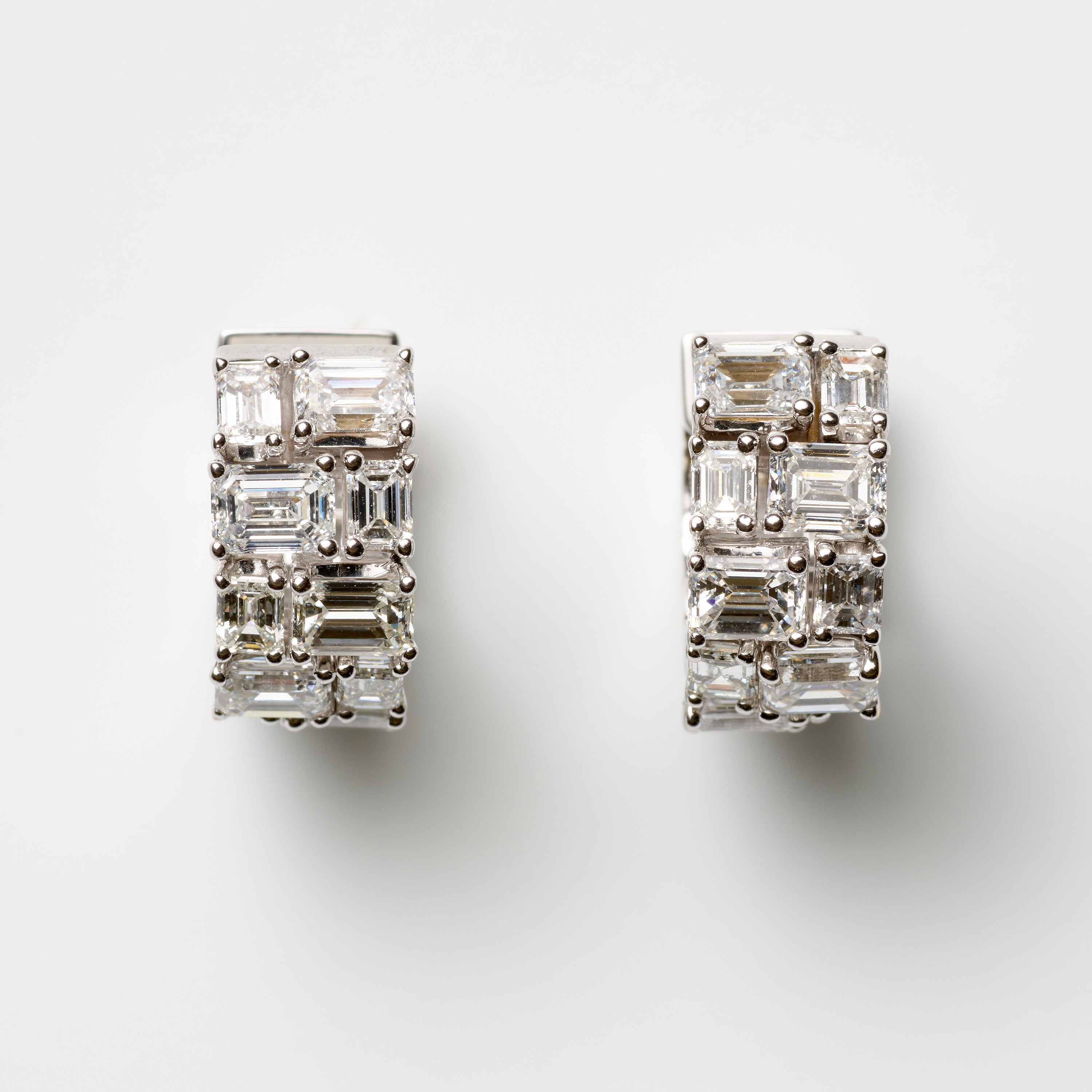 Mosaic Diamond Huggies