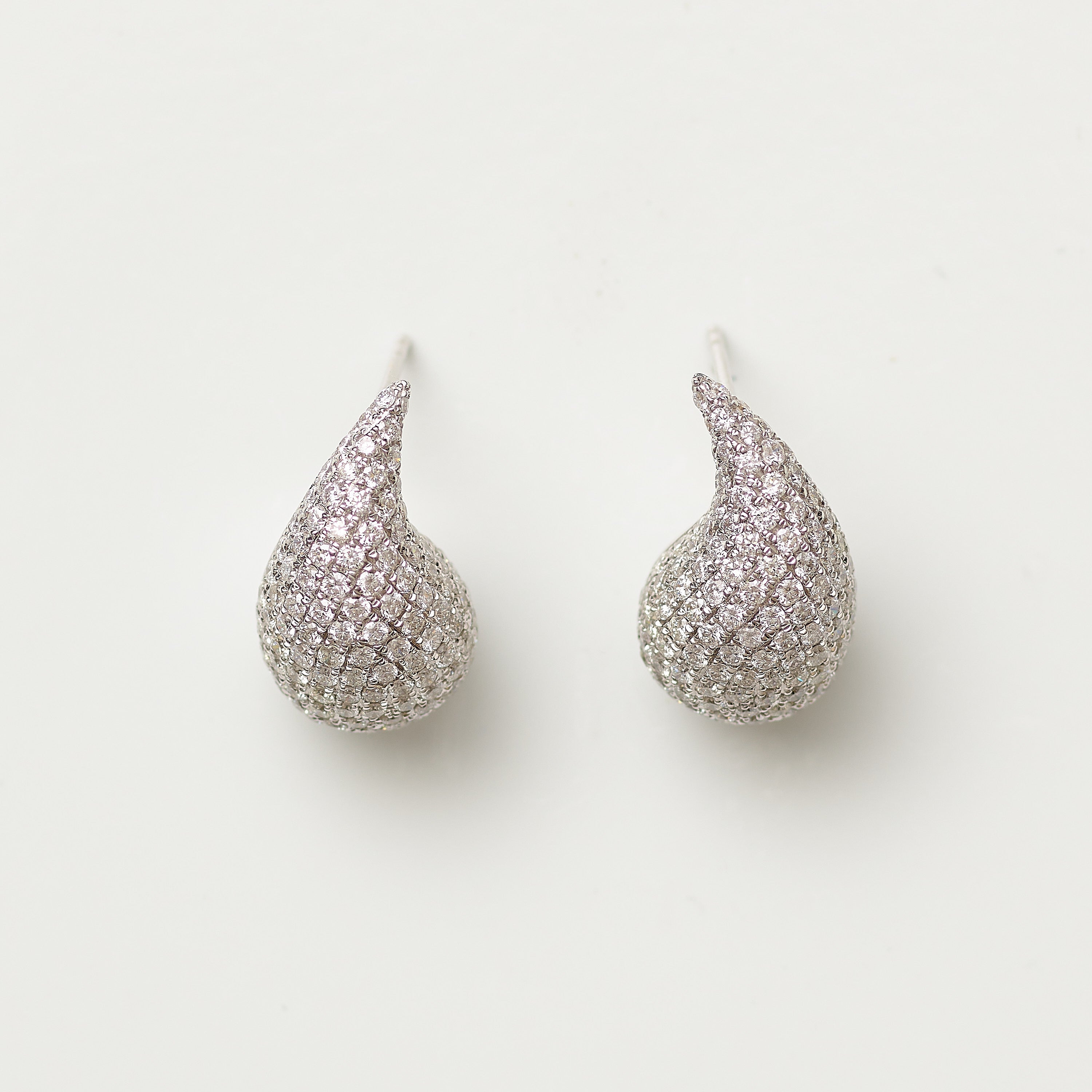 Pavé Diamond Tear Drop Earrings