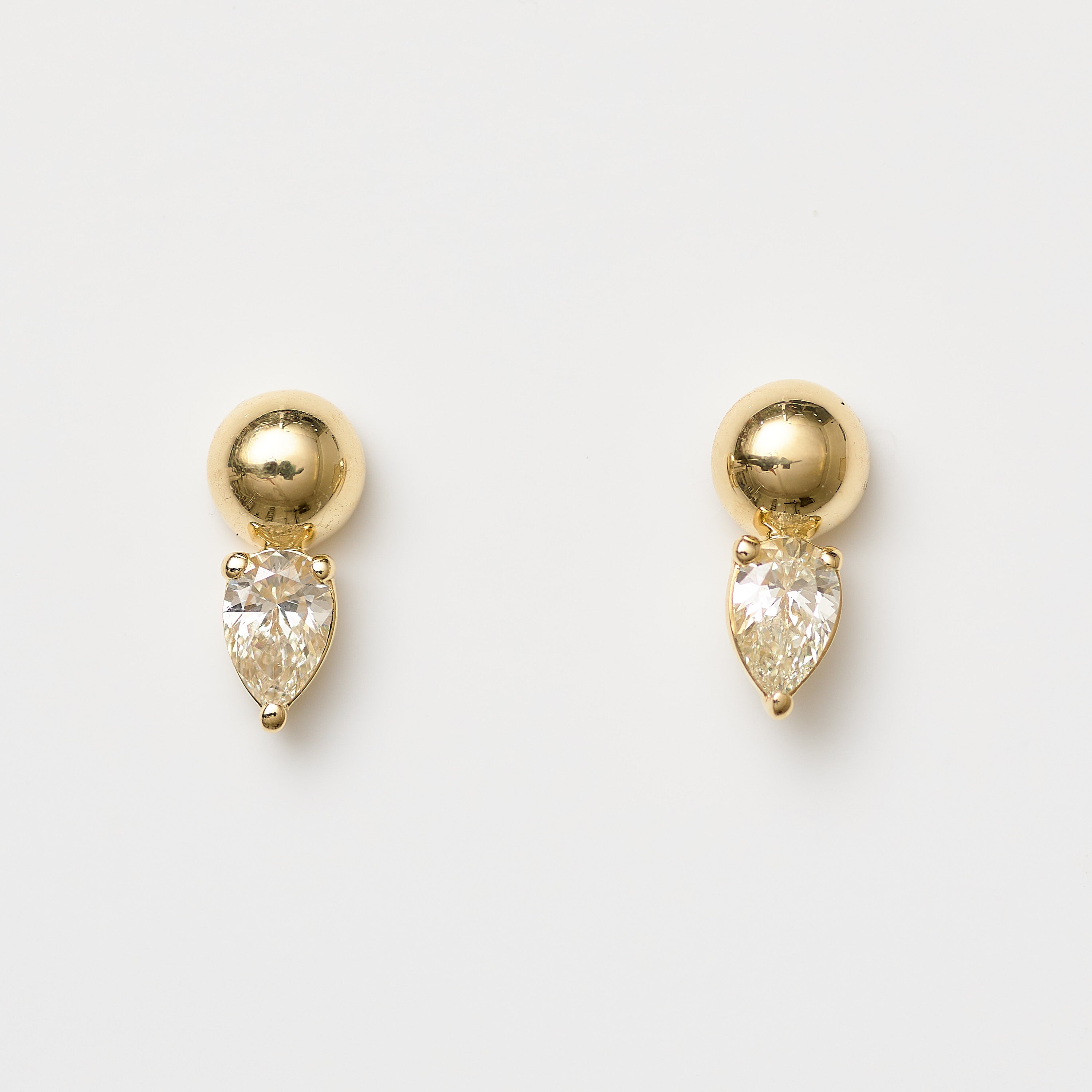 Mini Pear-Drop Diamond Earrings