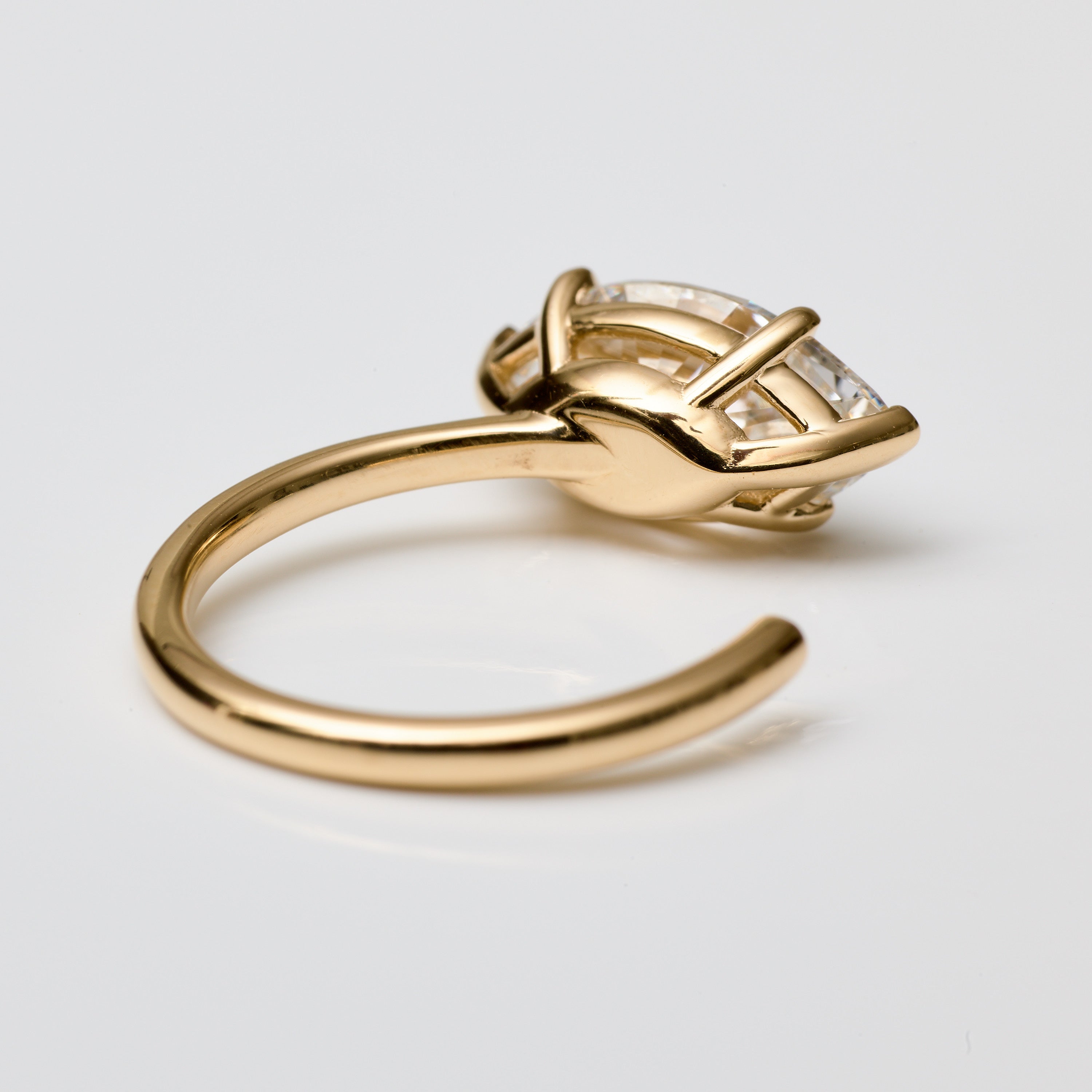 Marquise Lab Diamond Floating Ring