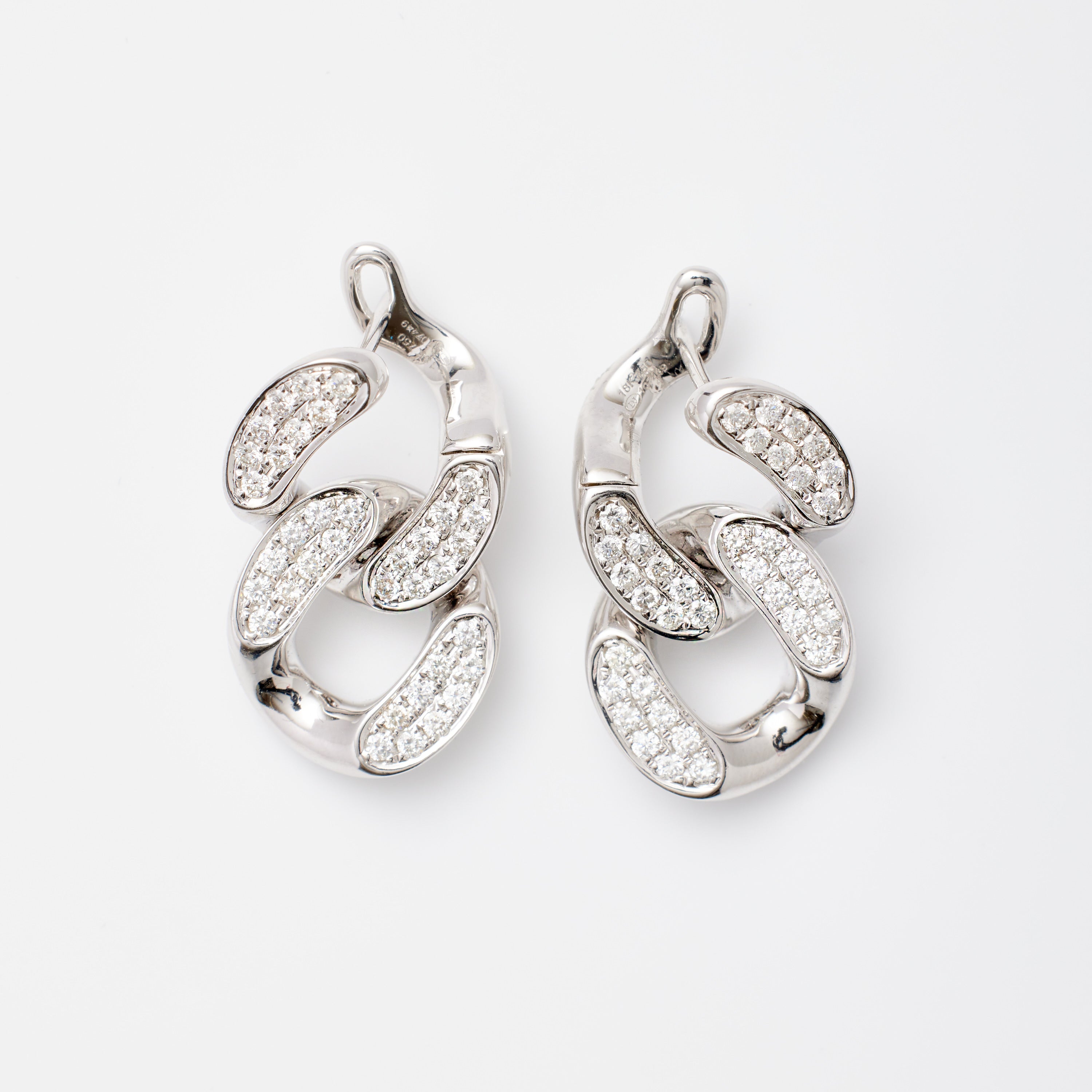 Pavé Diamond Cuban Link Earrings