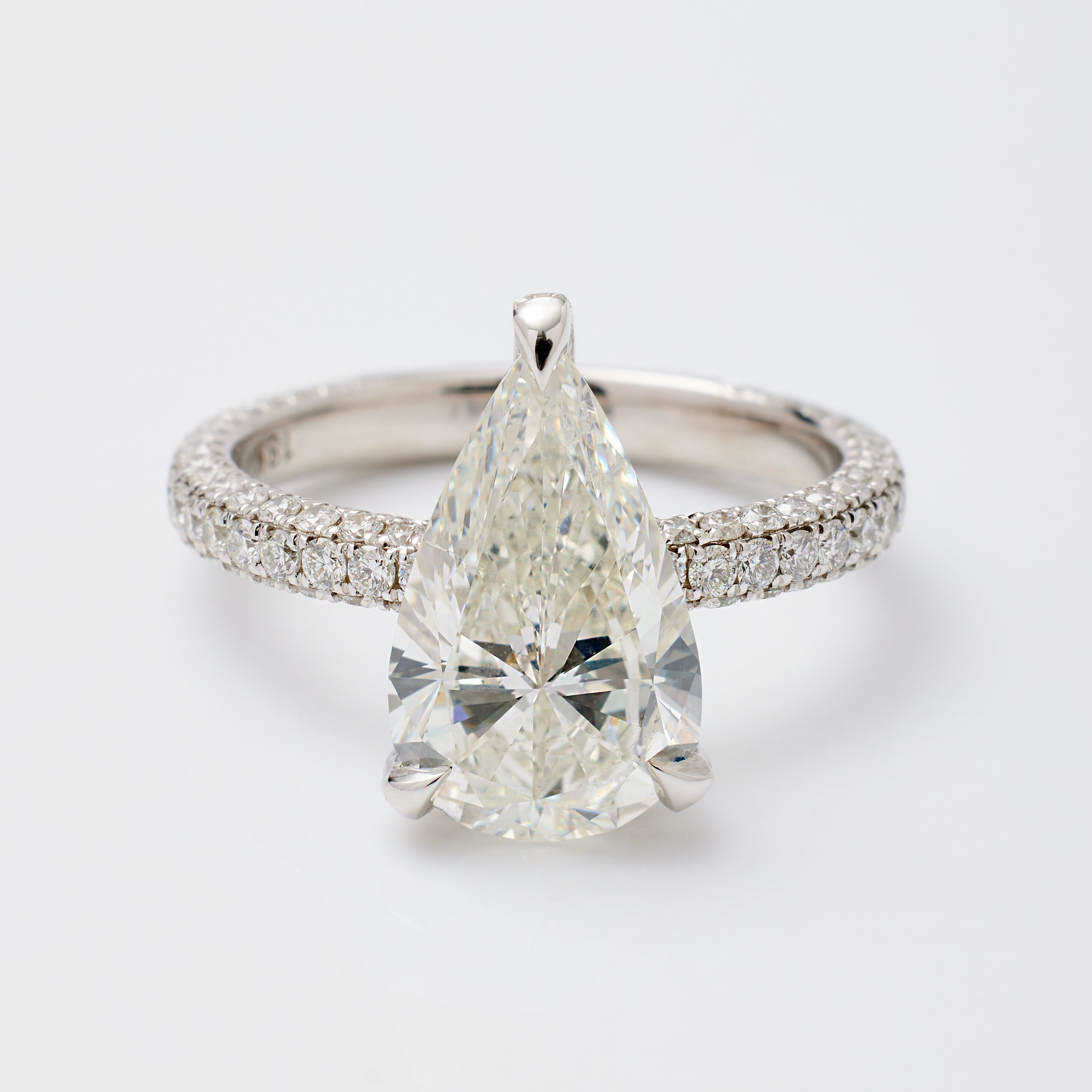 Pear Triple-Micro Pavé Diamond Band Ring