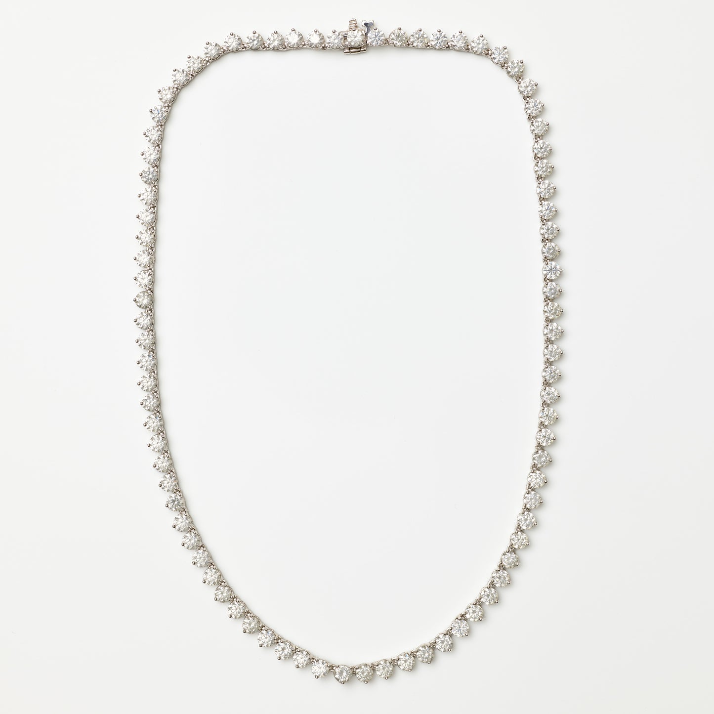 Signature Three-Claw Diamond Tennis Necklace
