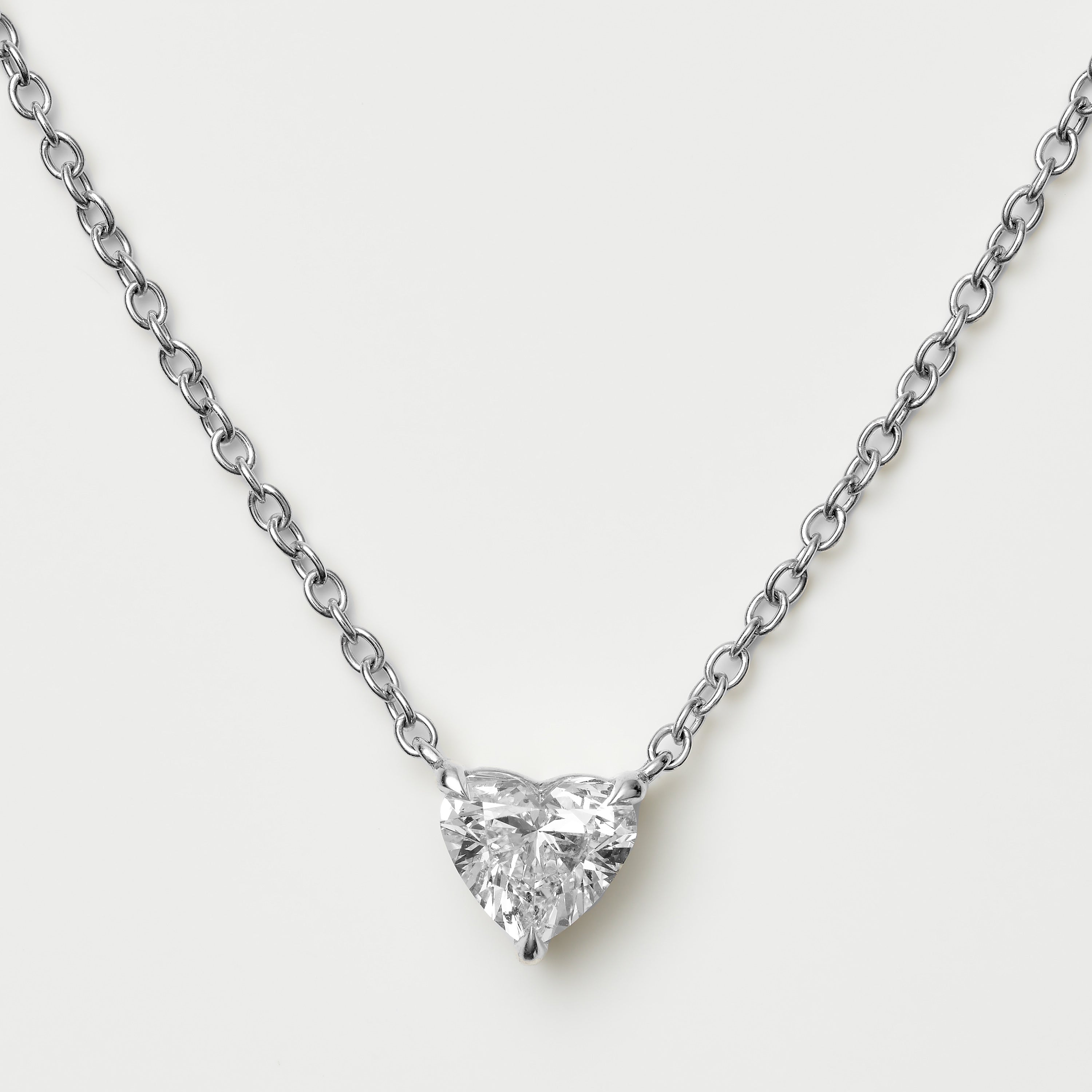 Solitaire Heart Diamond Necklace