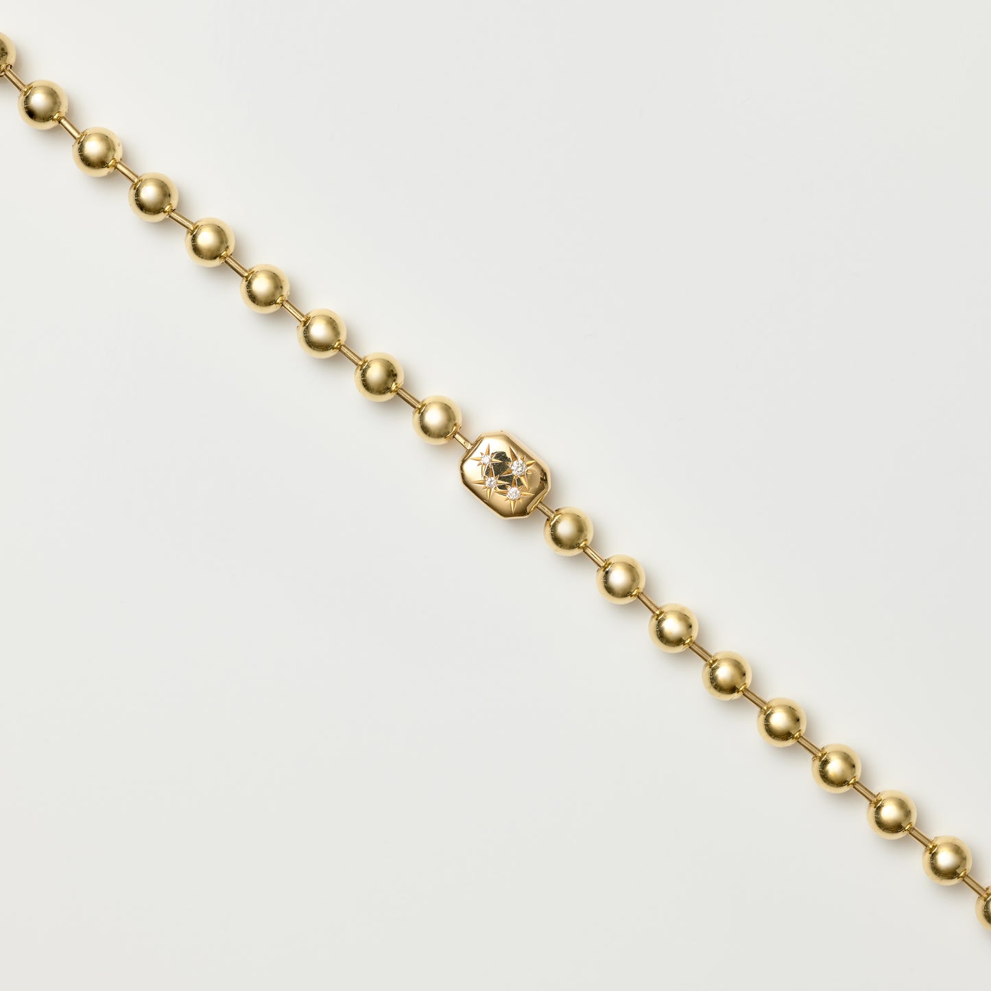Champagne Emerald Diamond Bead Bracelet