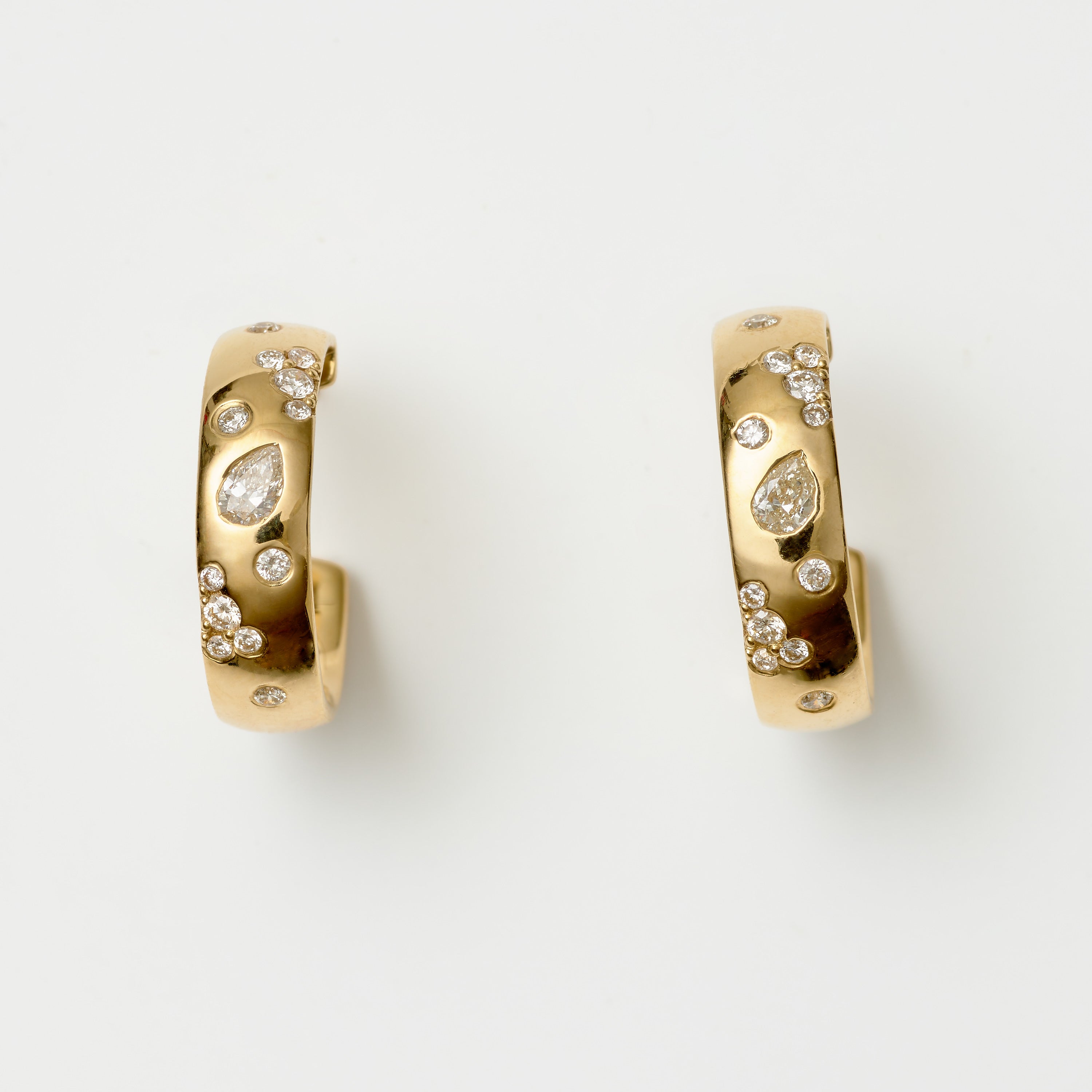 Mulit-Shape Scattered Diamond Hoops
