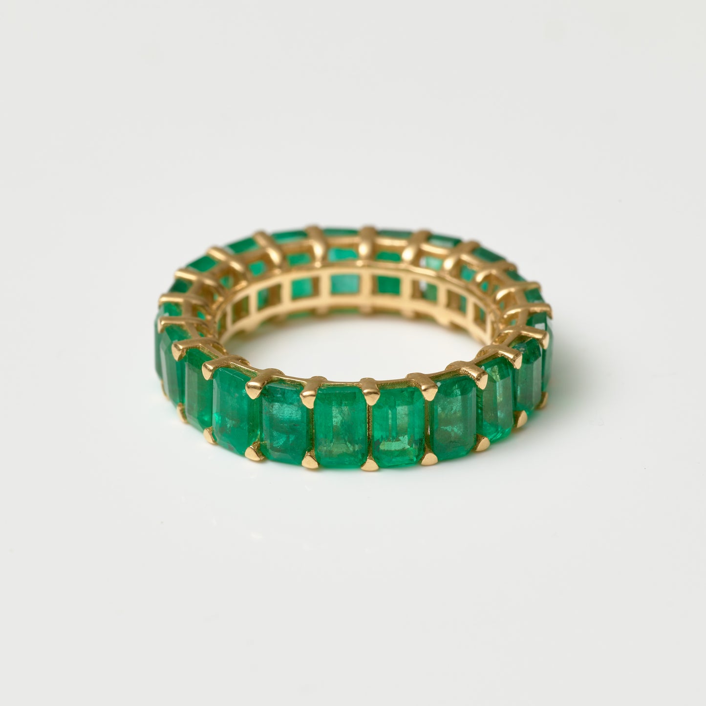 Green Emerald Eternity Ring