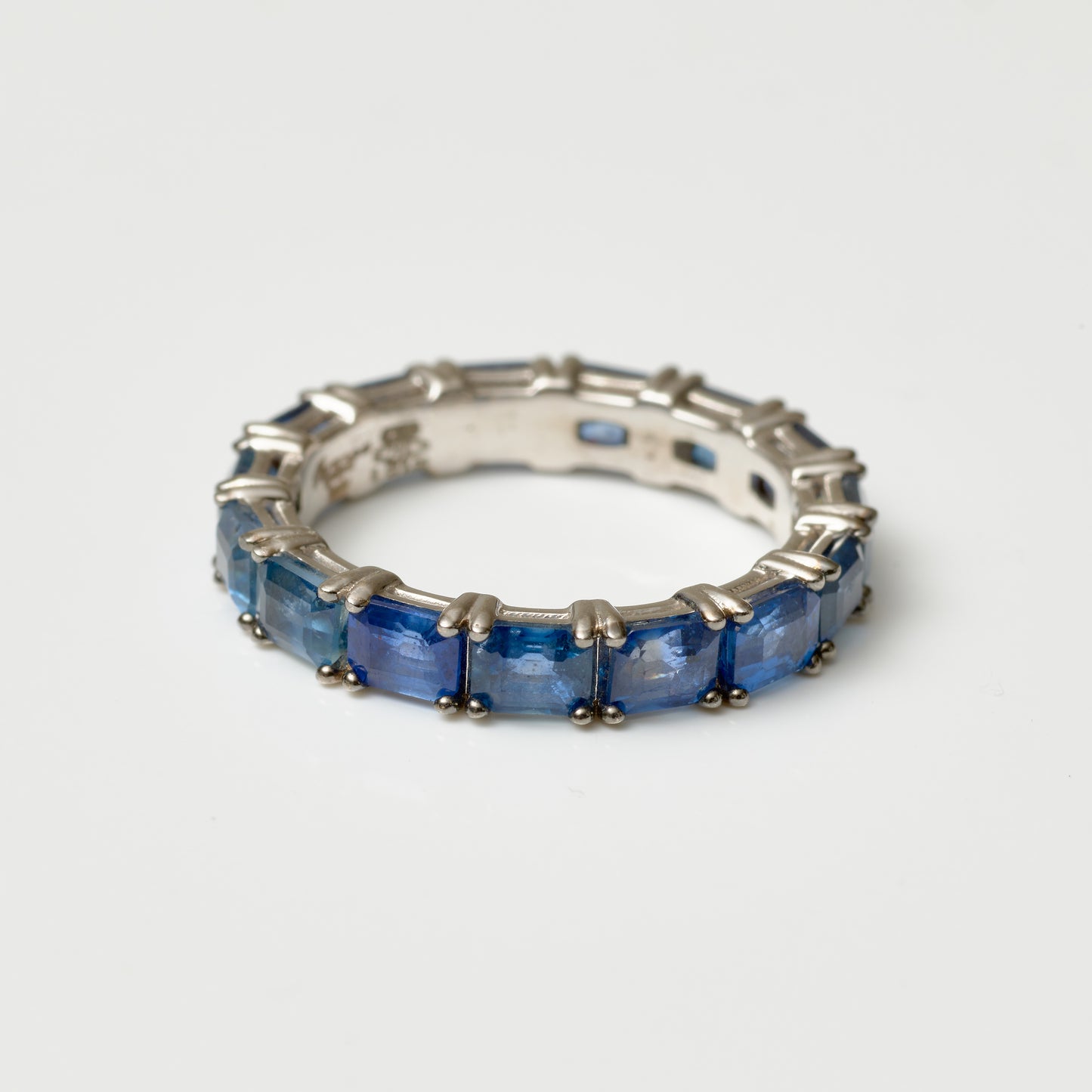 East-West Emerald Eternity Band
