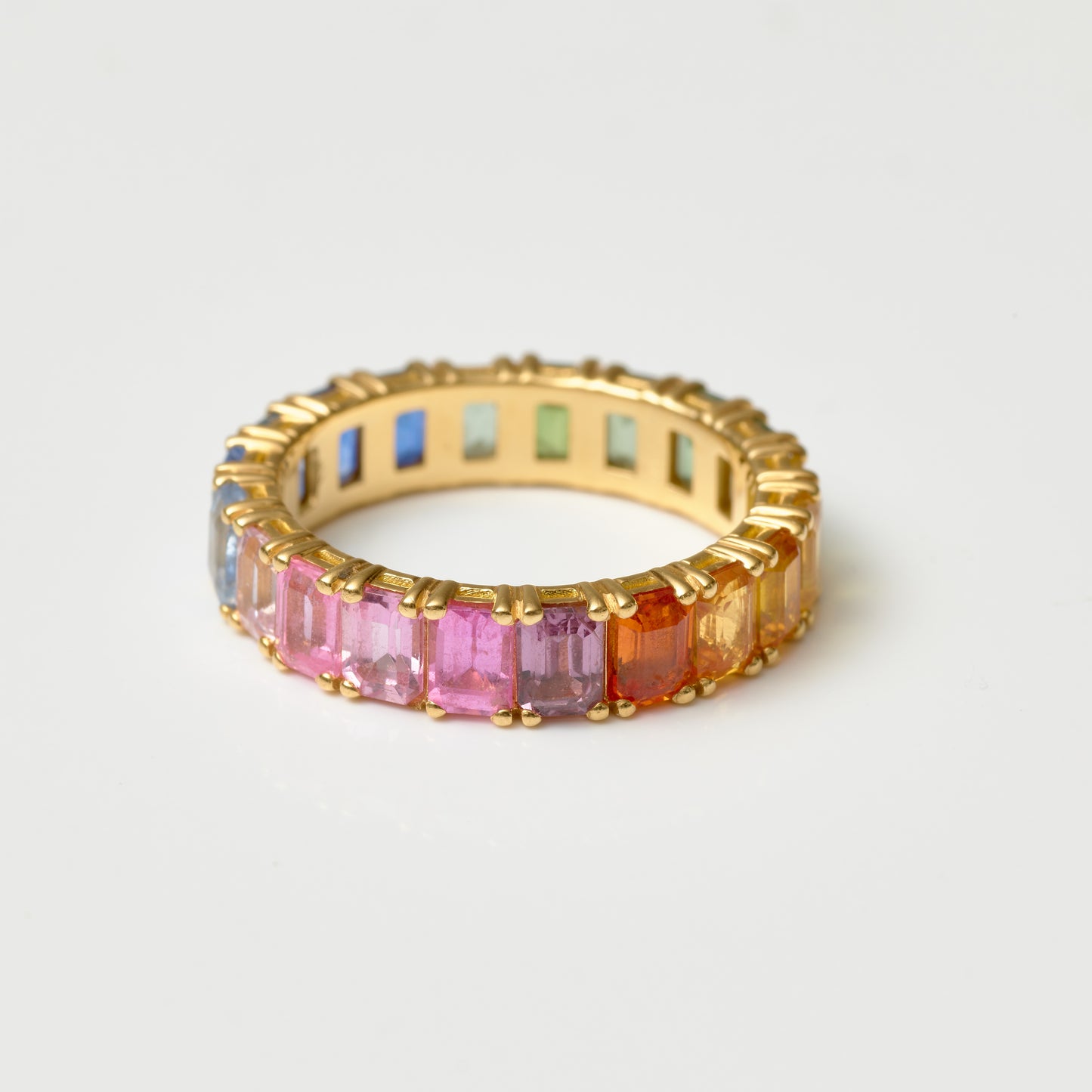 Ombré Rainbow Eternity Band