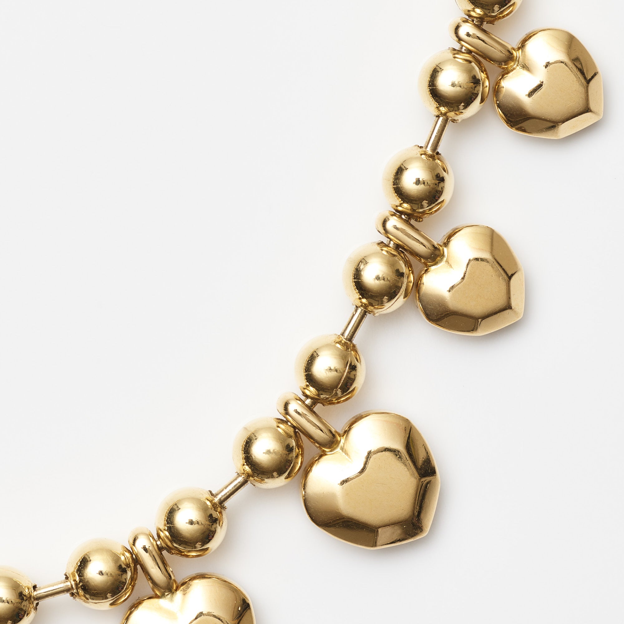Gold Heart Gemmies Bead Necklace