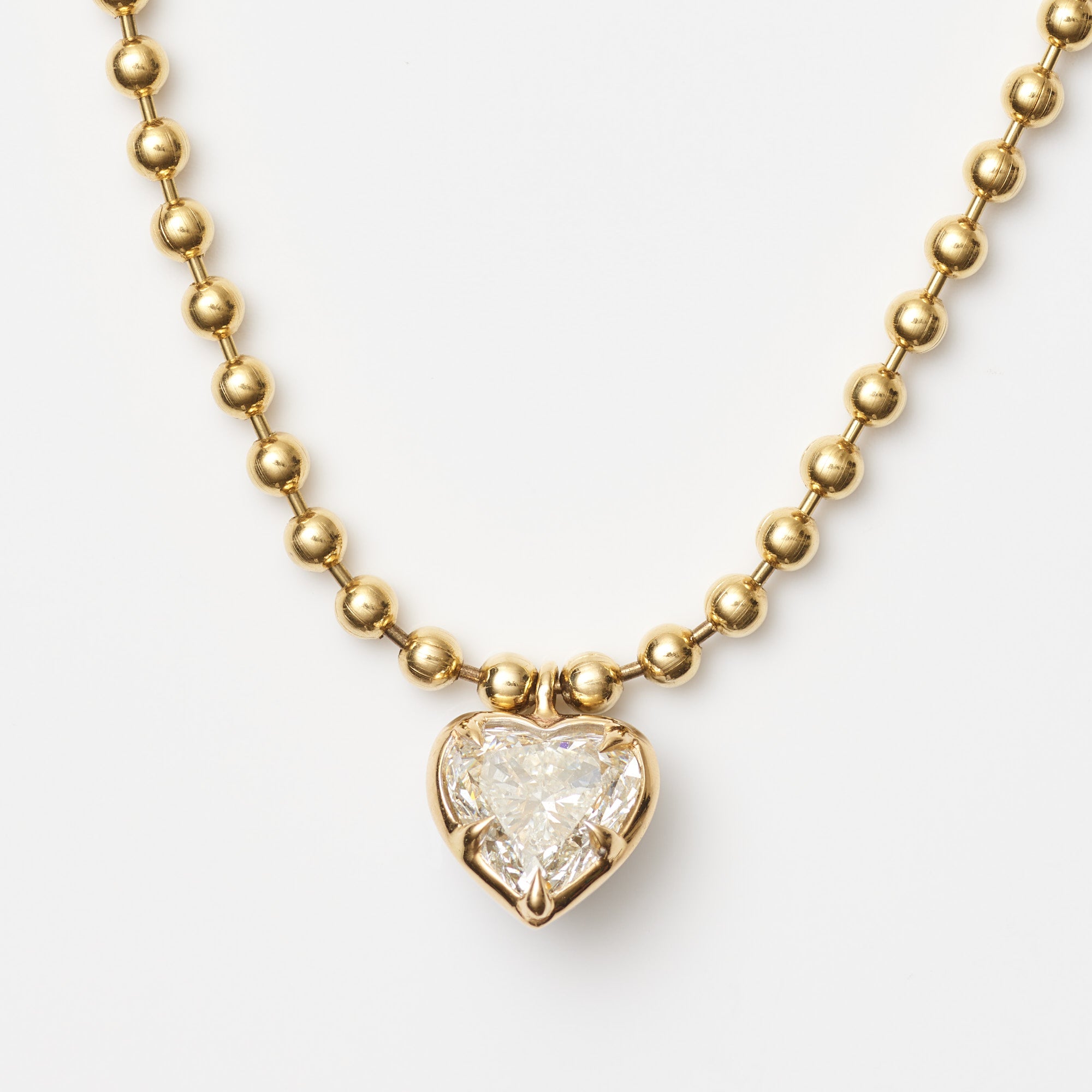Diamond Heart Bubble Necklace