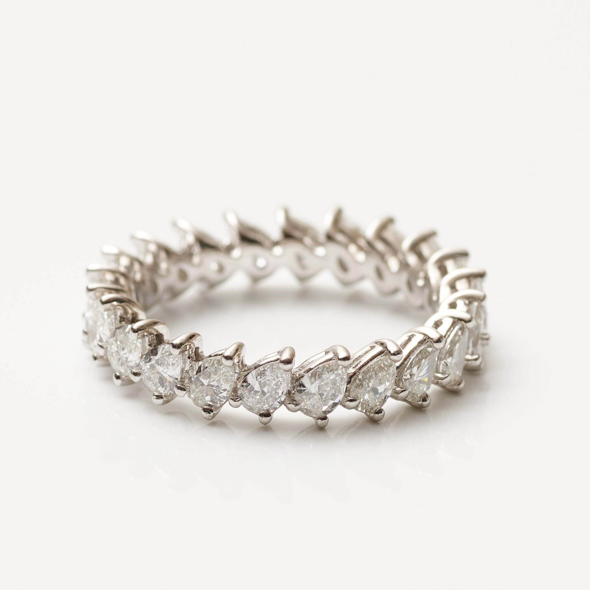 Off-Set Pear Diamond Eternity Band