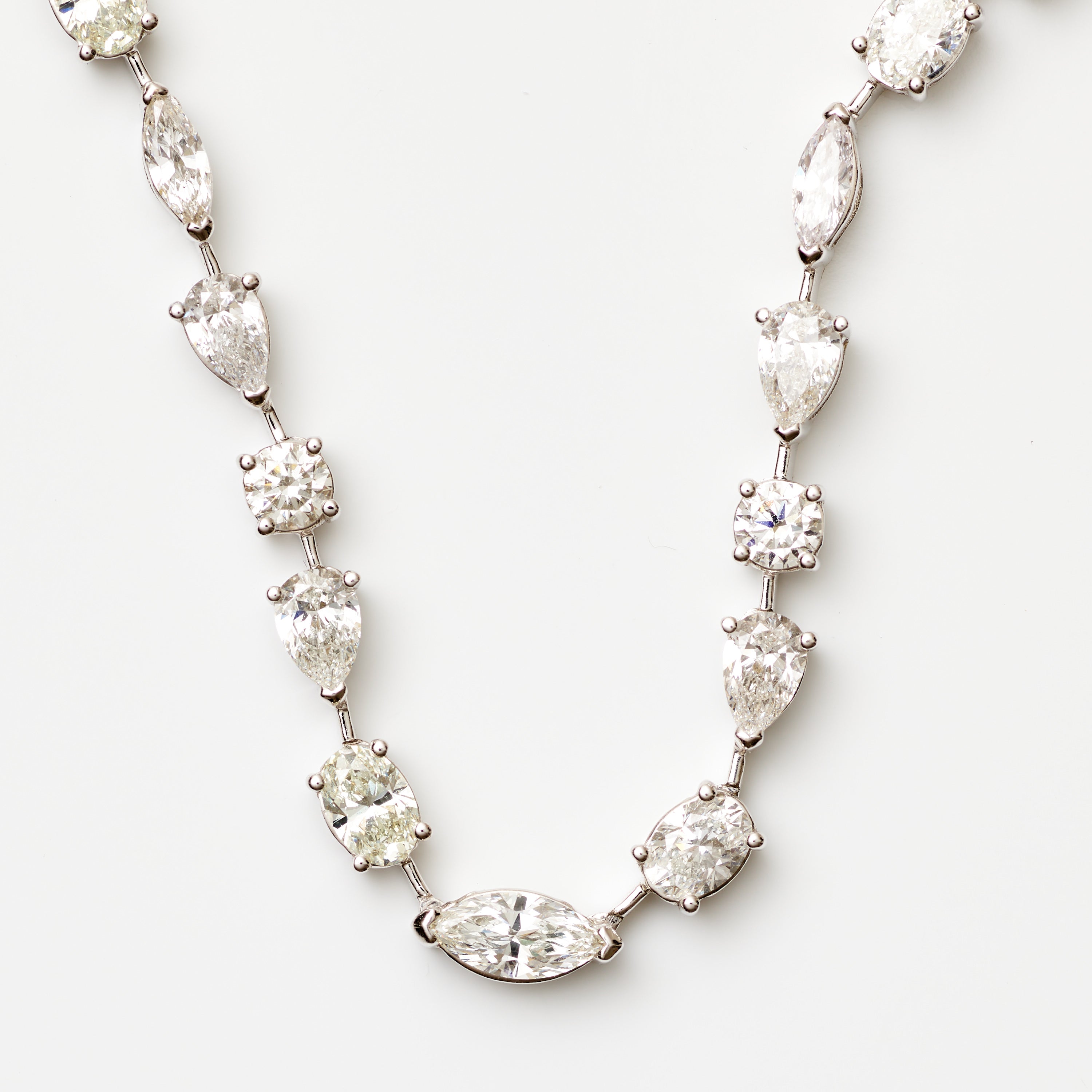 Multi-Shape Diamond Tennis Necklace
