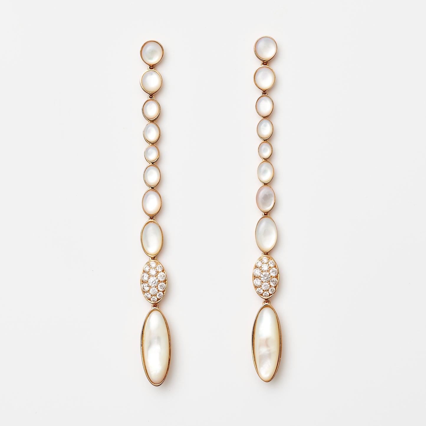 Mother of Pearl & Diamond Earrings