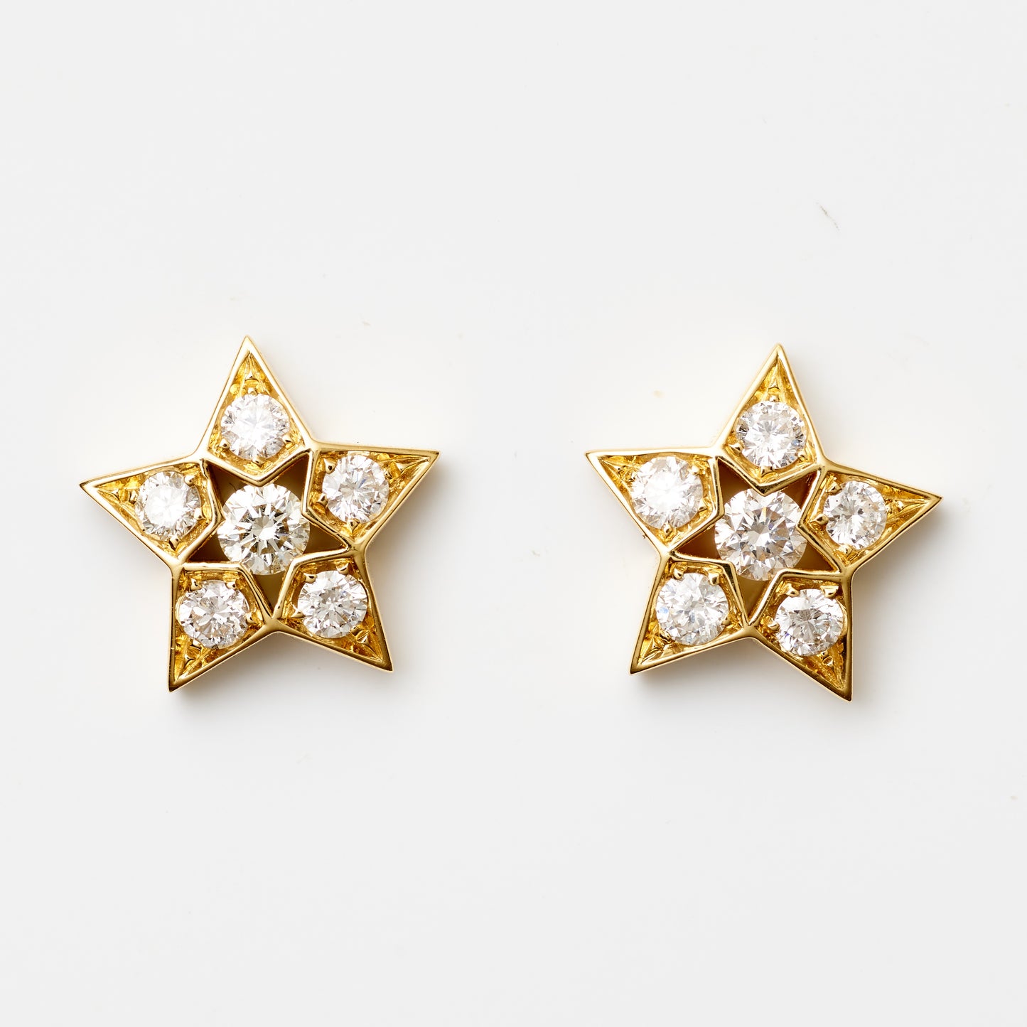 Diamond Star Stud Earrings