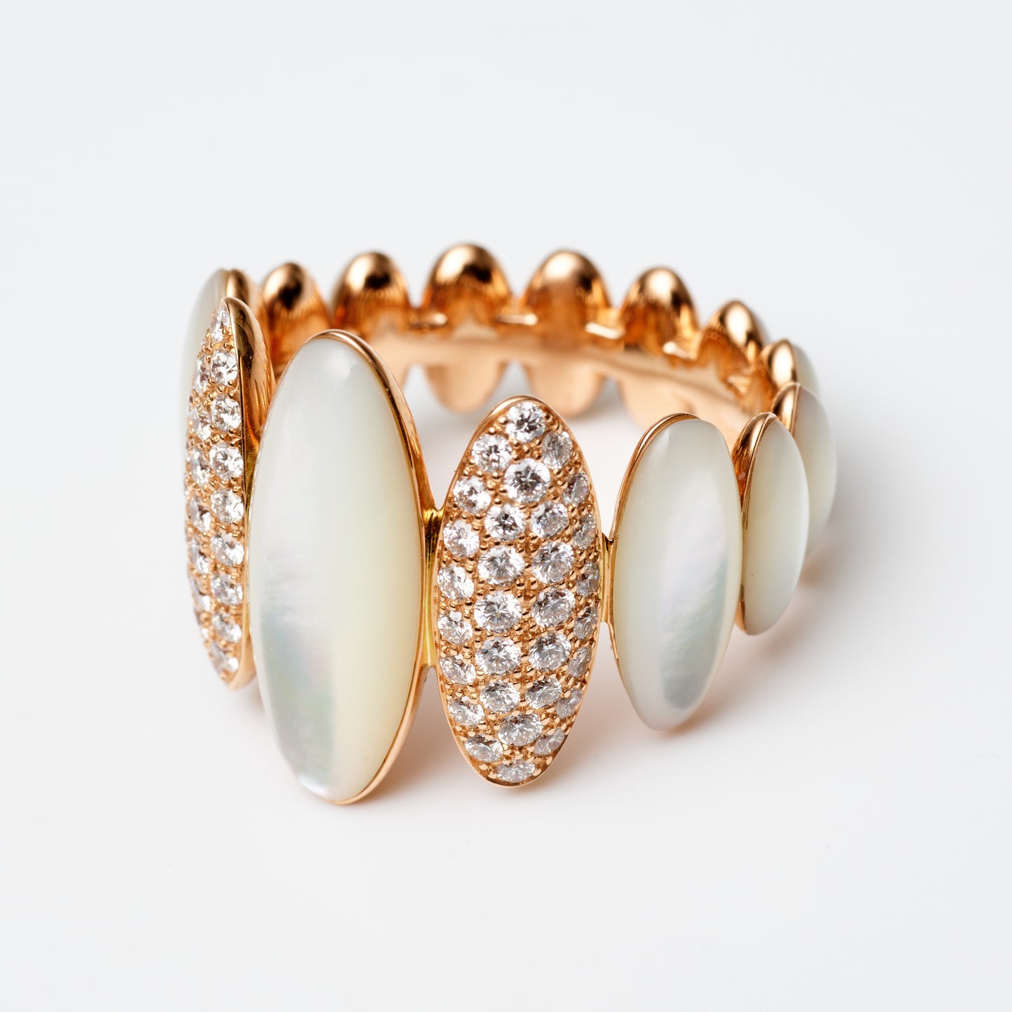 Mother of Pearl & Diamond Ring