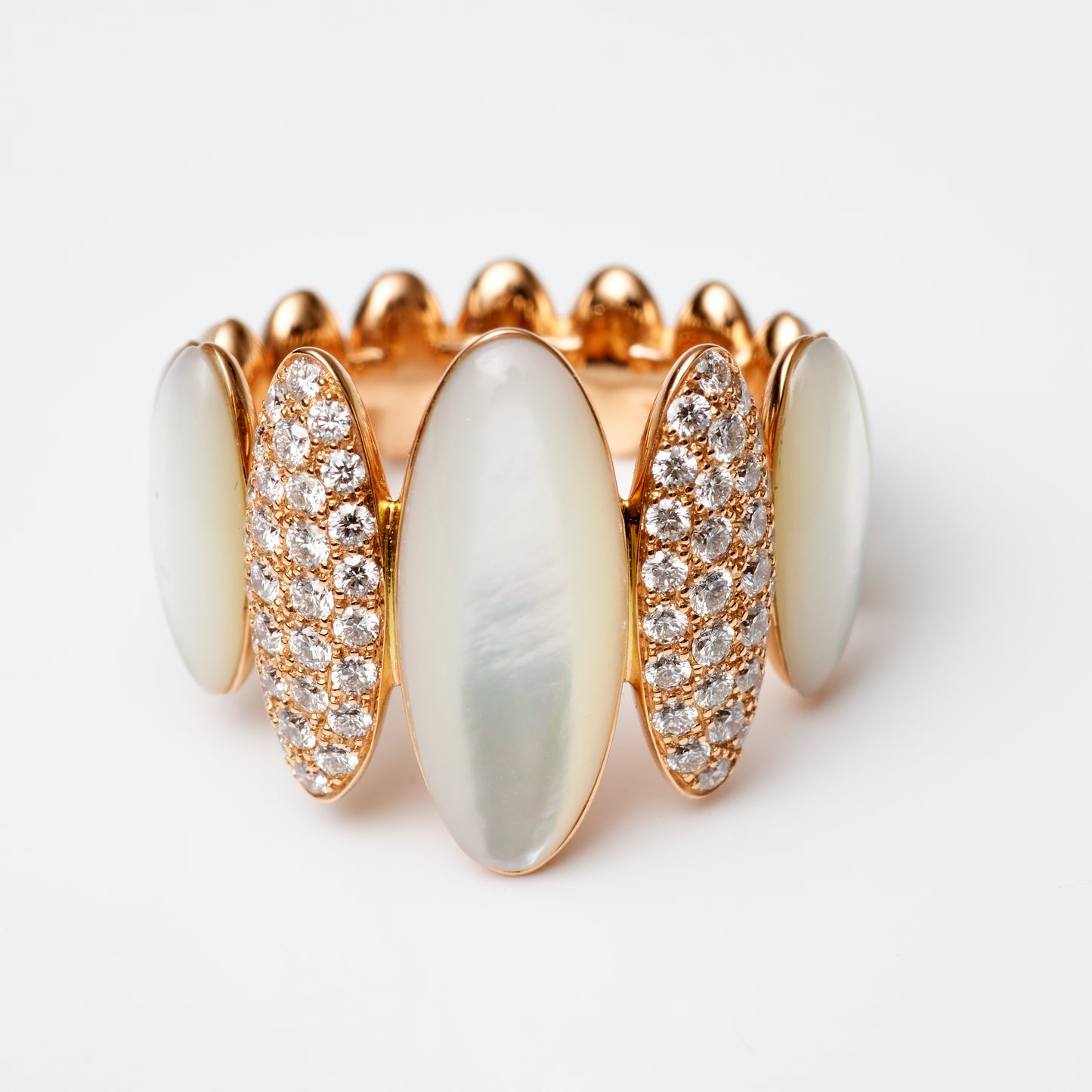 Mother of Pearl & Diamond Ring