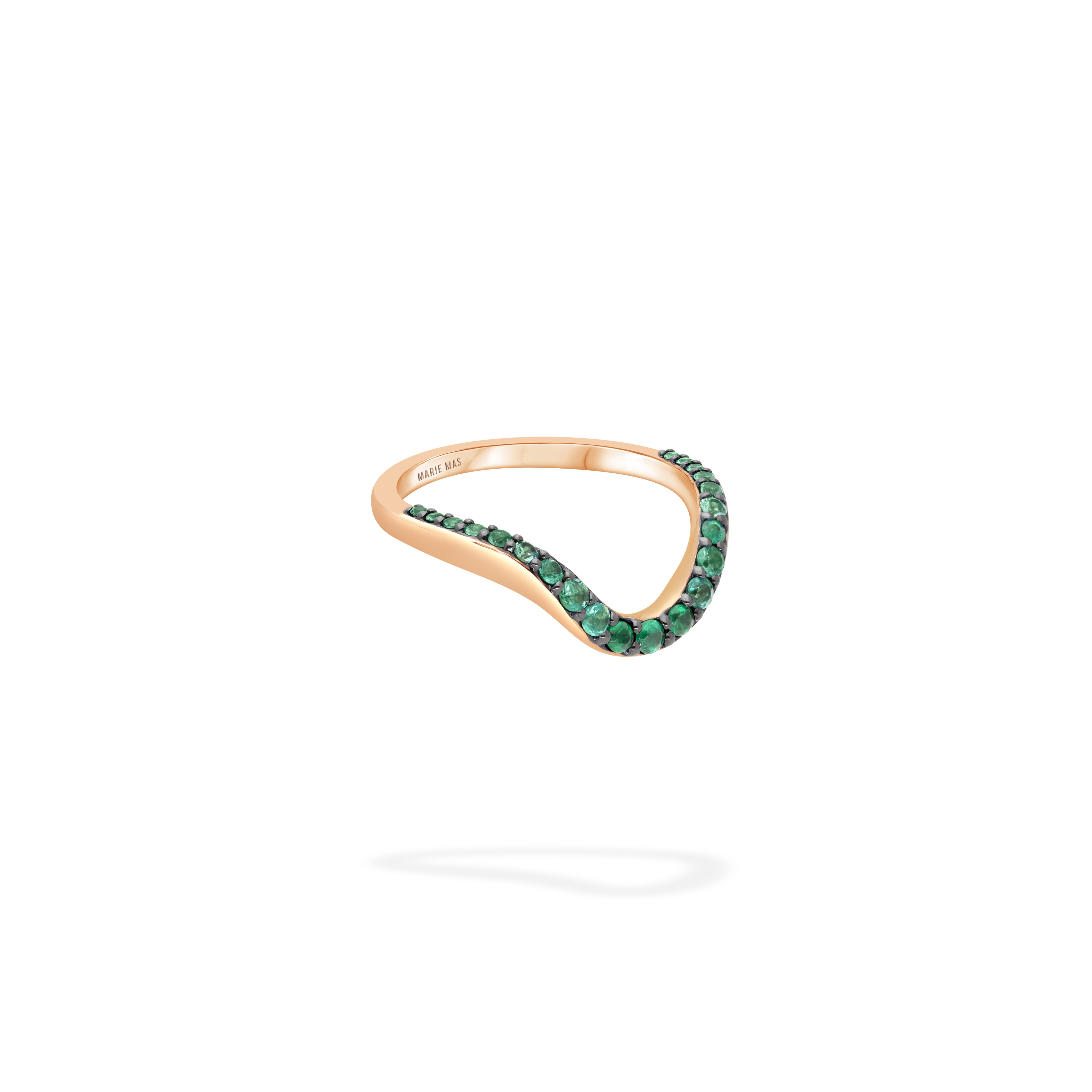 Grand Halo Ring, Emeralds