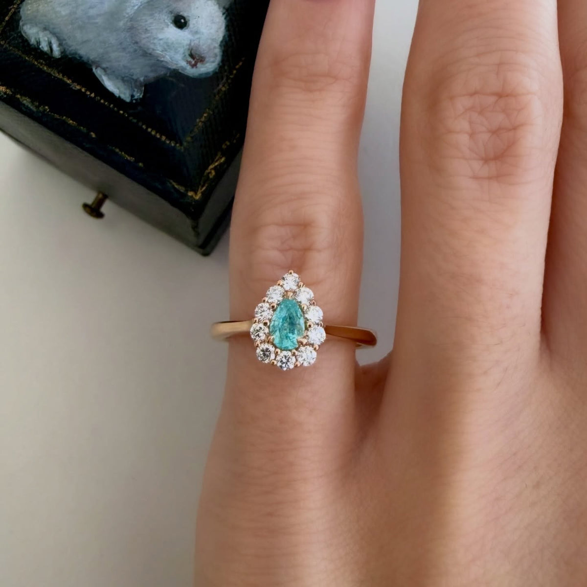 Paraiba Bloom Pinny Ring