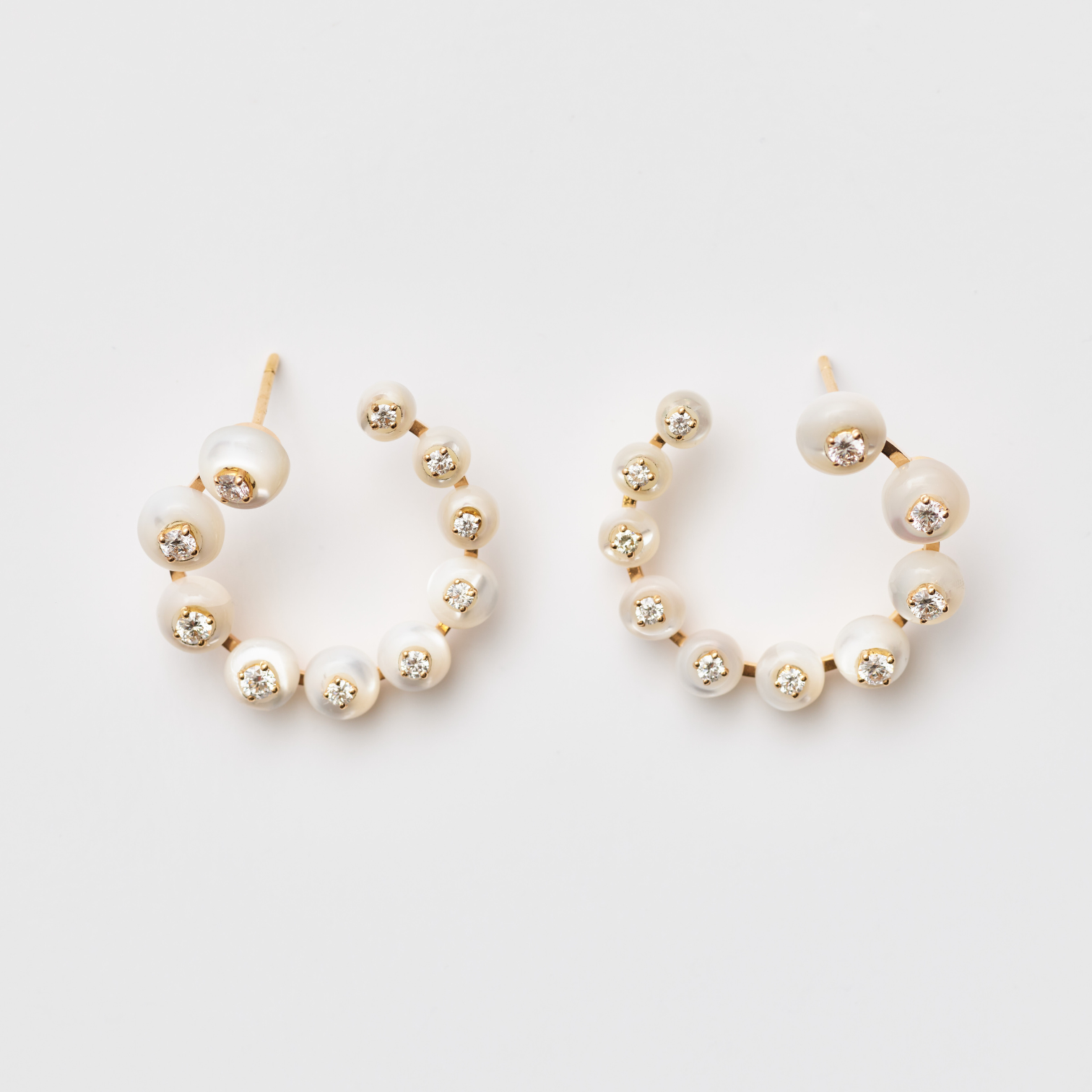 Spiral Mother of Pearl Earrings