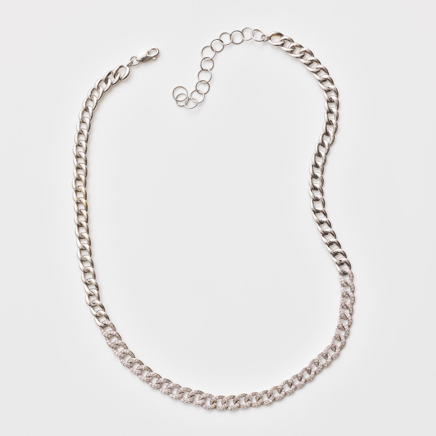 Diamond-Set Curb Link Choker