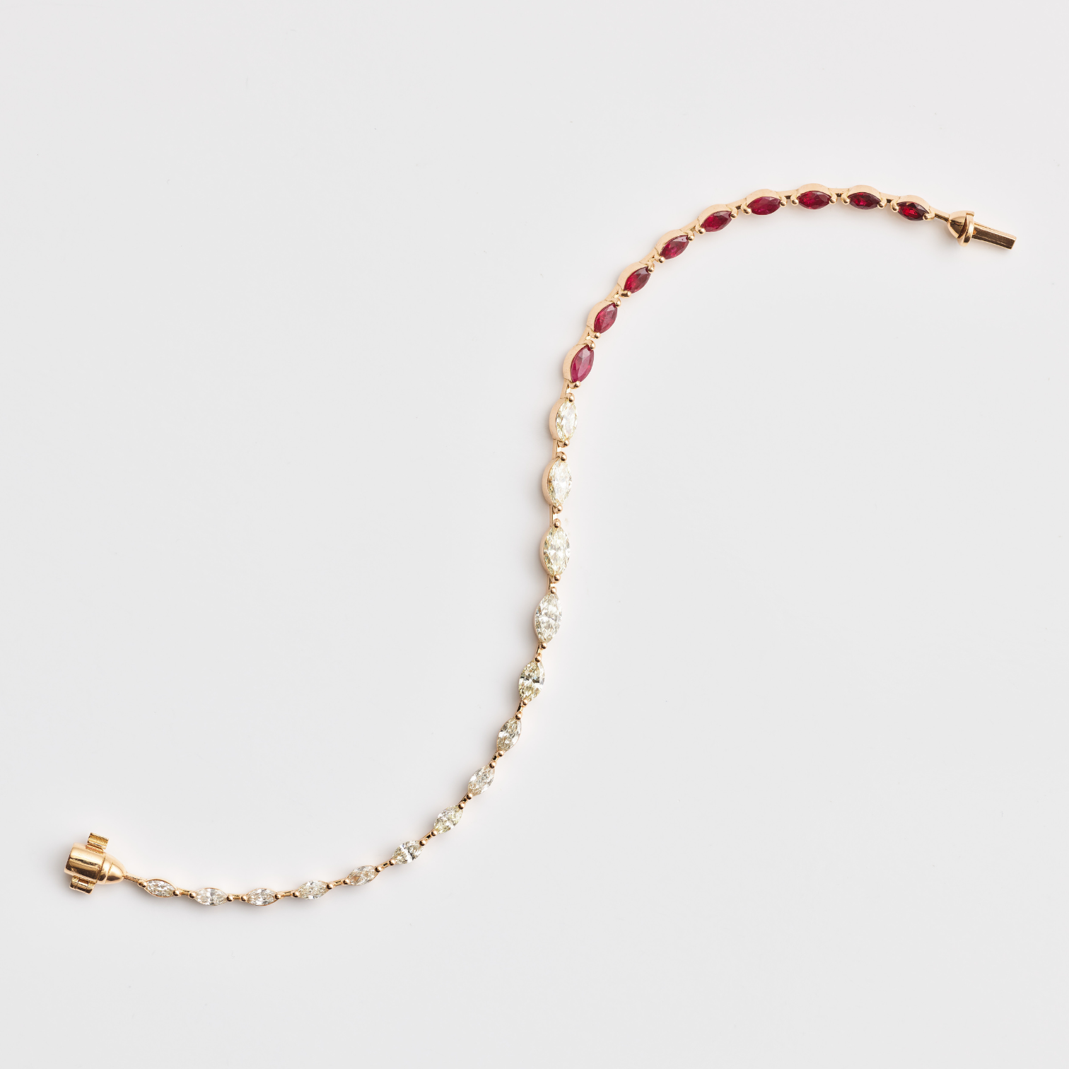 Marquise Diamond & Ruby Bracelet