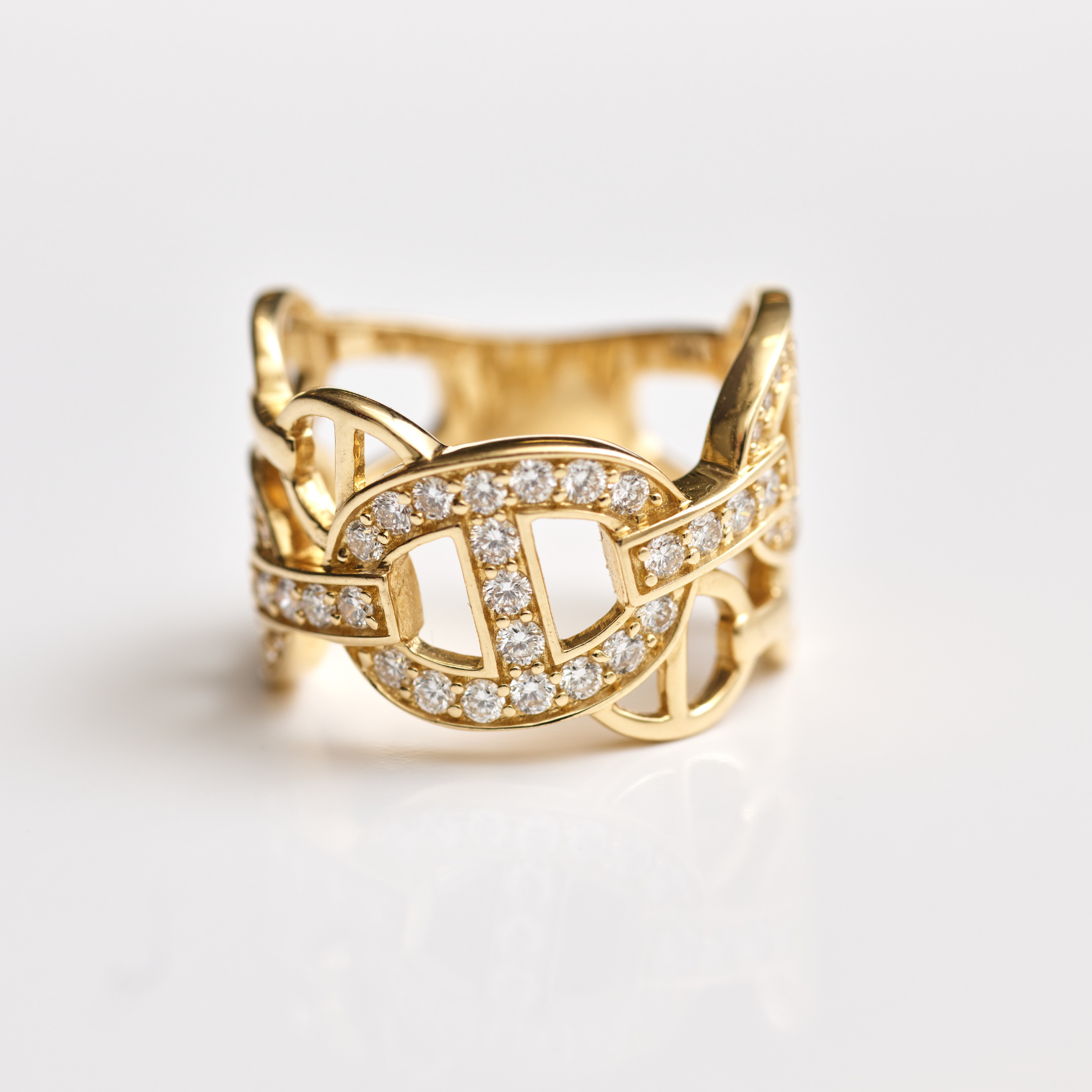 Diamond Horse-Bit Ring