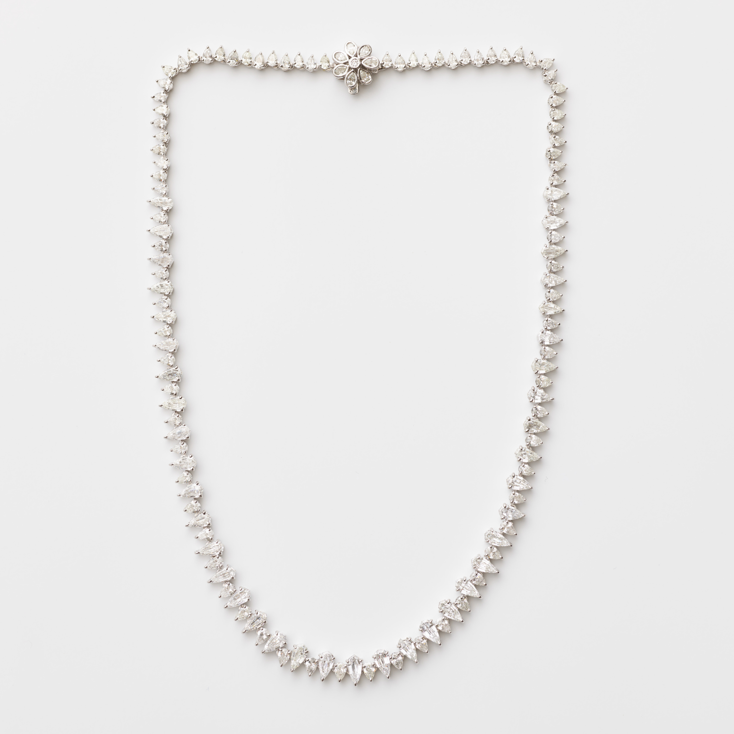 Pear Step-Cut Diamond Necklace